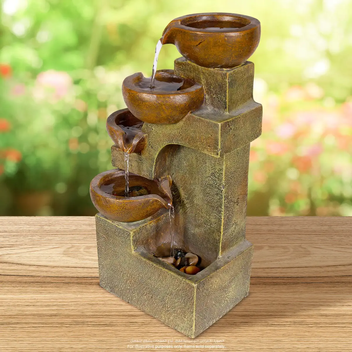 Alpine Tiering Pots Tabletop Fountain (22.86 x 17.78 x 40.64 cm)