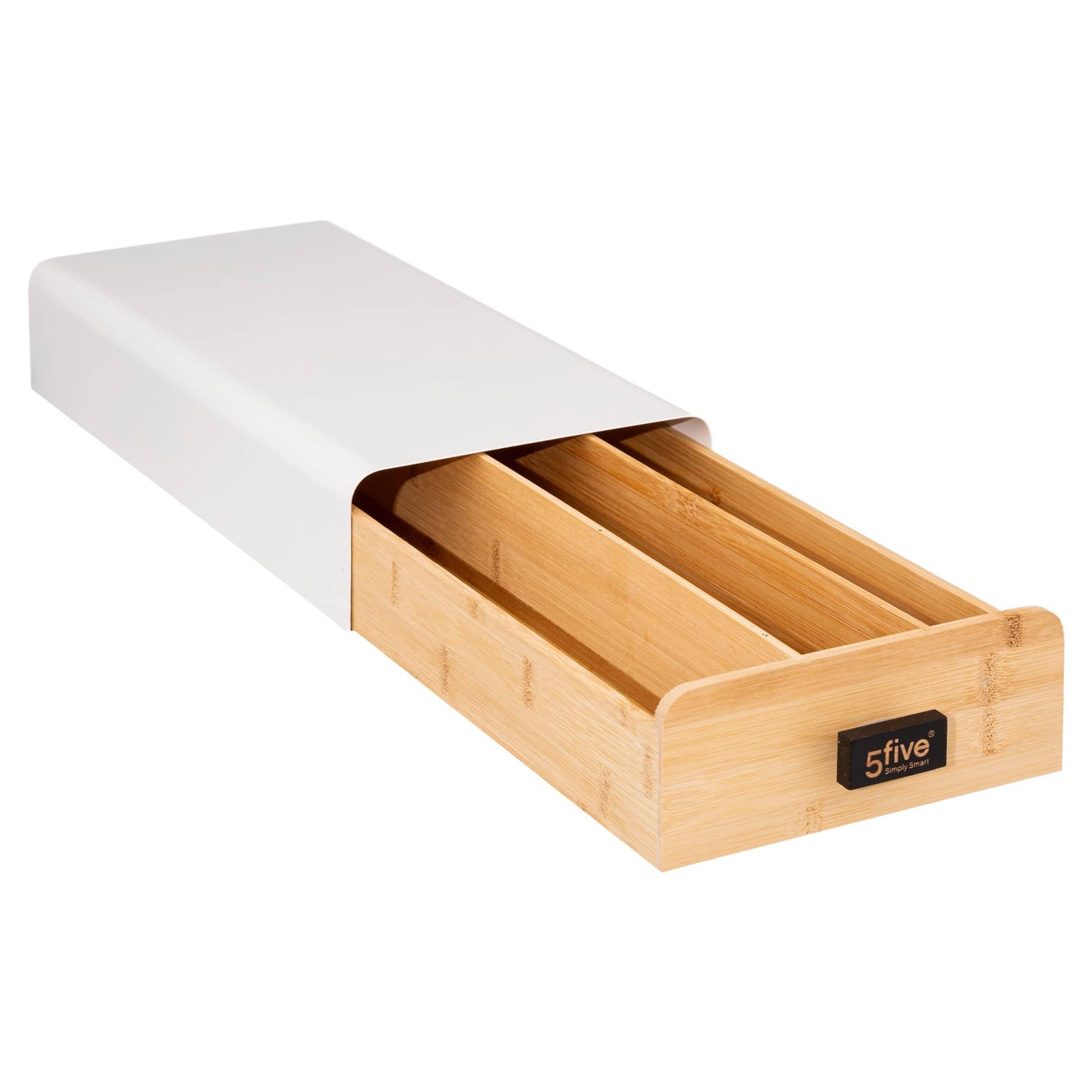 5Five Modern Metal & Bamboo Coffee Capsule Holder (17.8 x 38 x 7.3 cm)