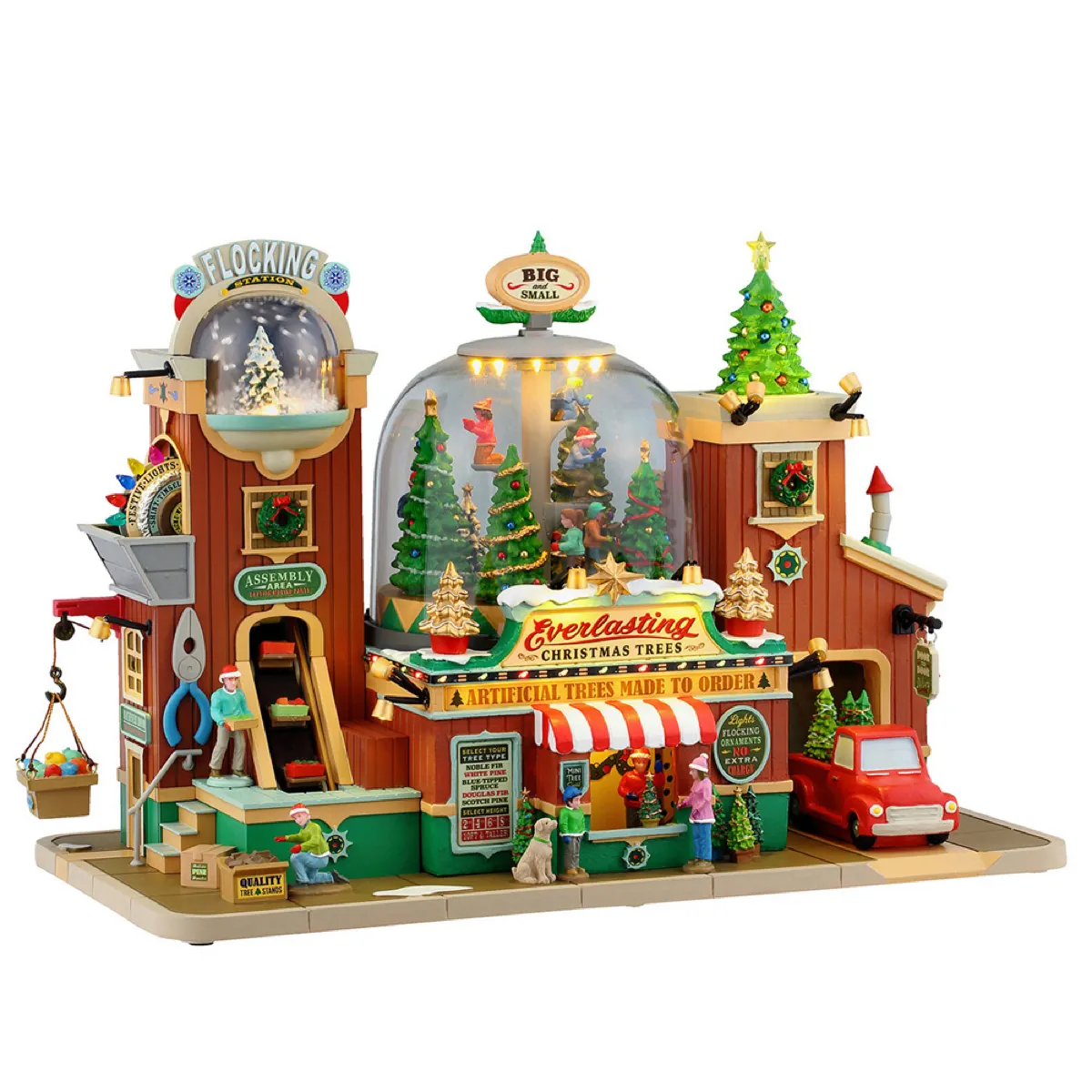 Lemax Everlasting Christmas Trees W/Adaptor (Multicolor, L 34.2 x W 18.8 x H 23.3 cm)