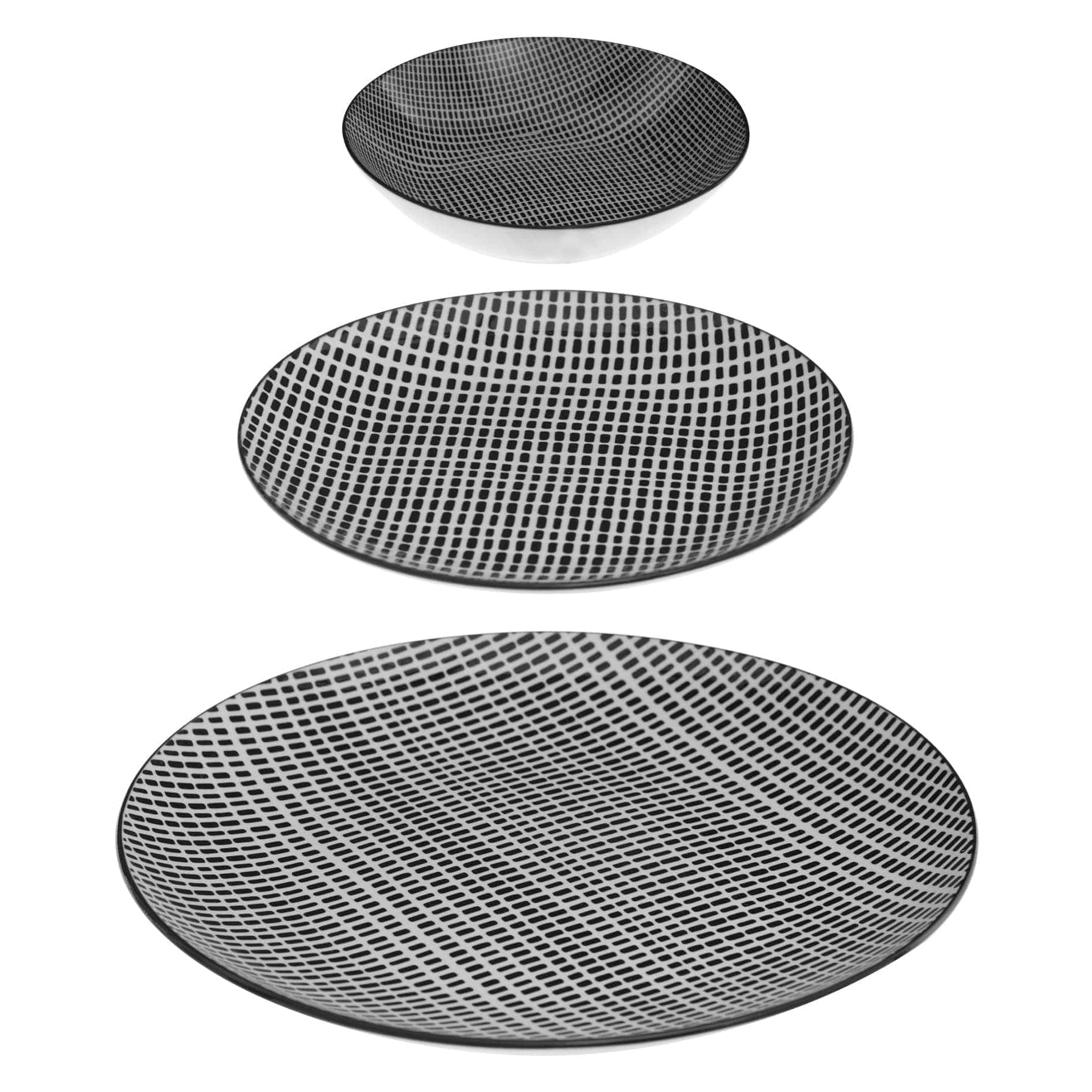 SG Porcelain Plate Set (26.5 x 2.5 cm, 18 Pc.)