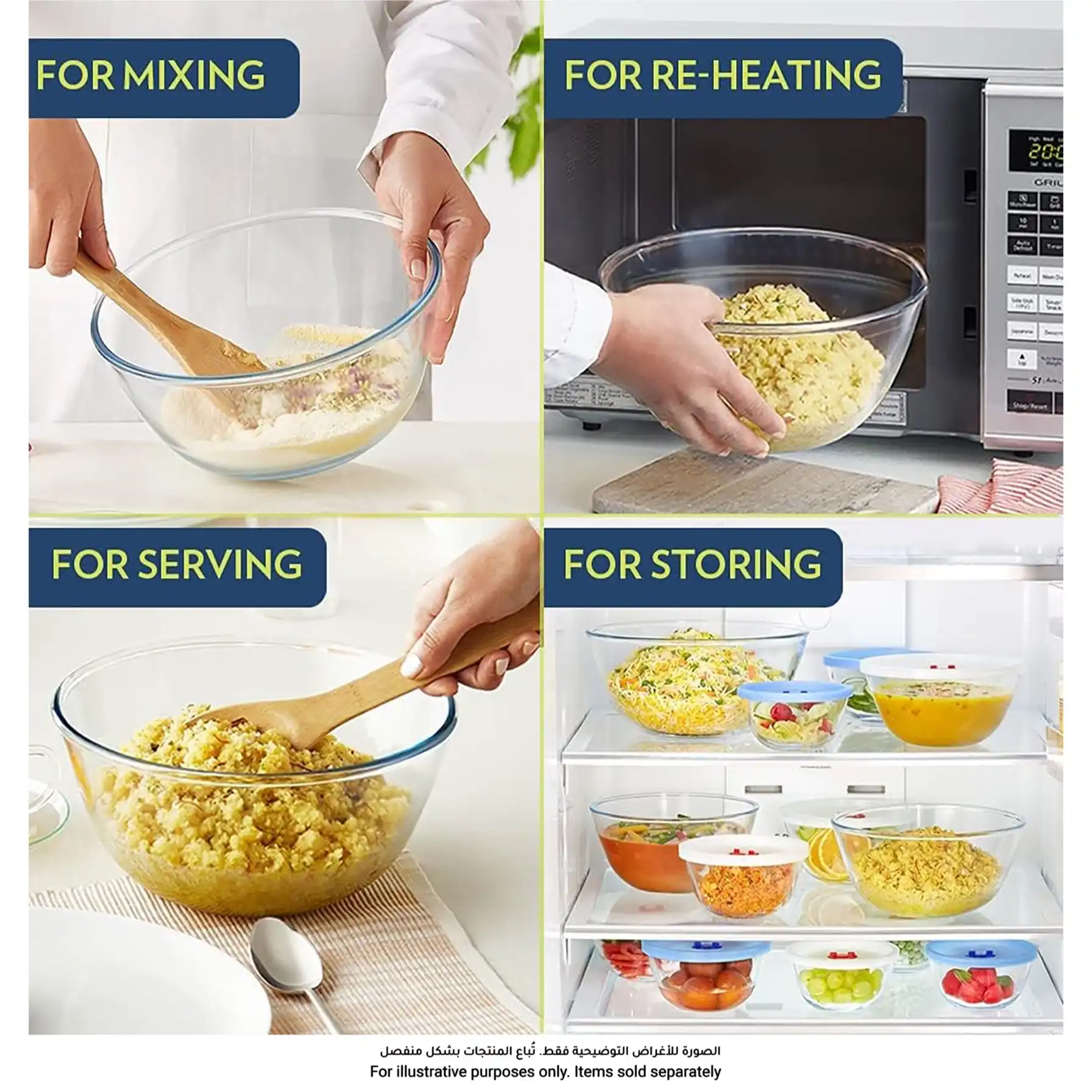 Borosil Borosilicate Glass Mixing Bowl (2.5 L, Clear)