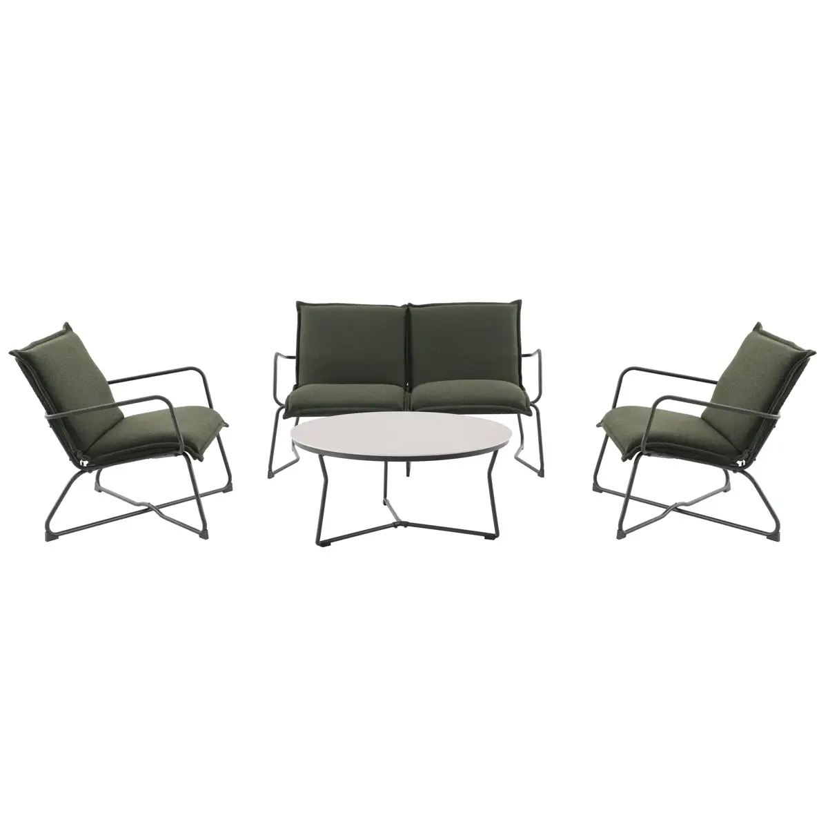 Musica 4-Seater Steel Outdoor Sofa Set (71 x 142 x 78.5 cm)
