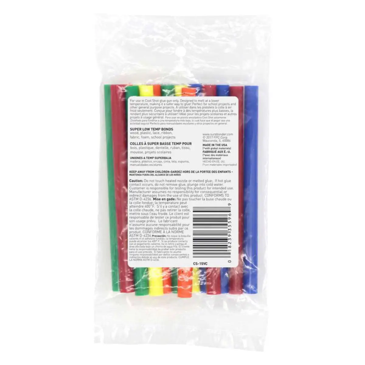 Surebonder Cool Shot Mini Glue Sticks Pack (Multicolors, 15 Pc.)