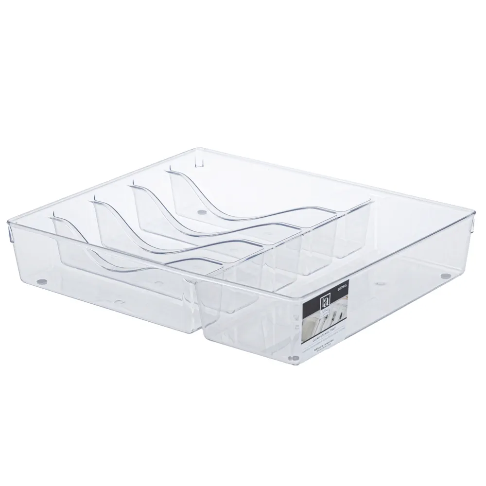 Living Accents Clear Utensil Tray (40.5 x 30 x 7.8 cm)
