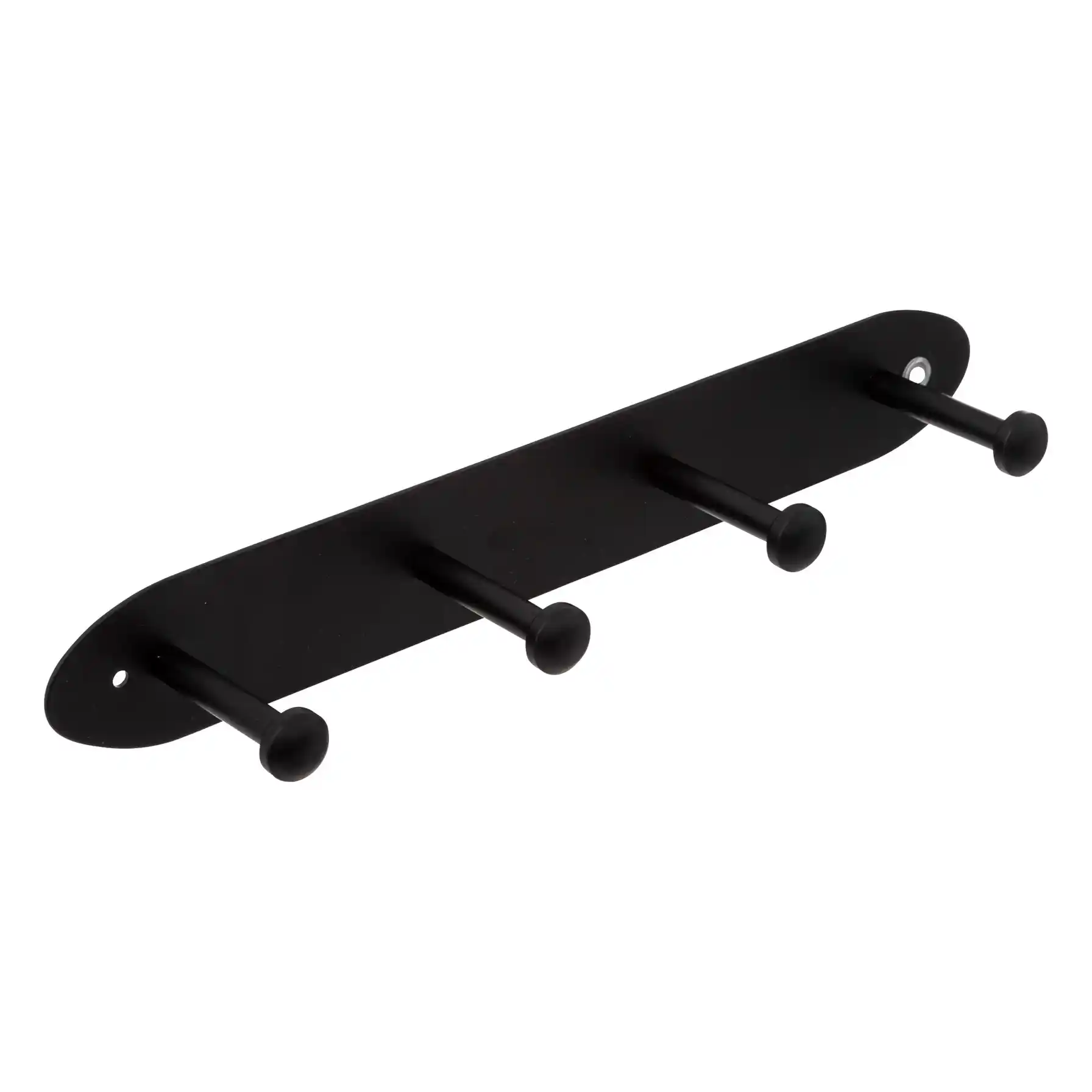 5Five 4-Hook Rack (35 x 6.5 x 5 cm, Black)
