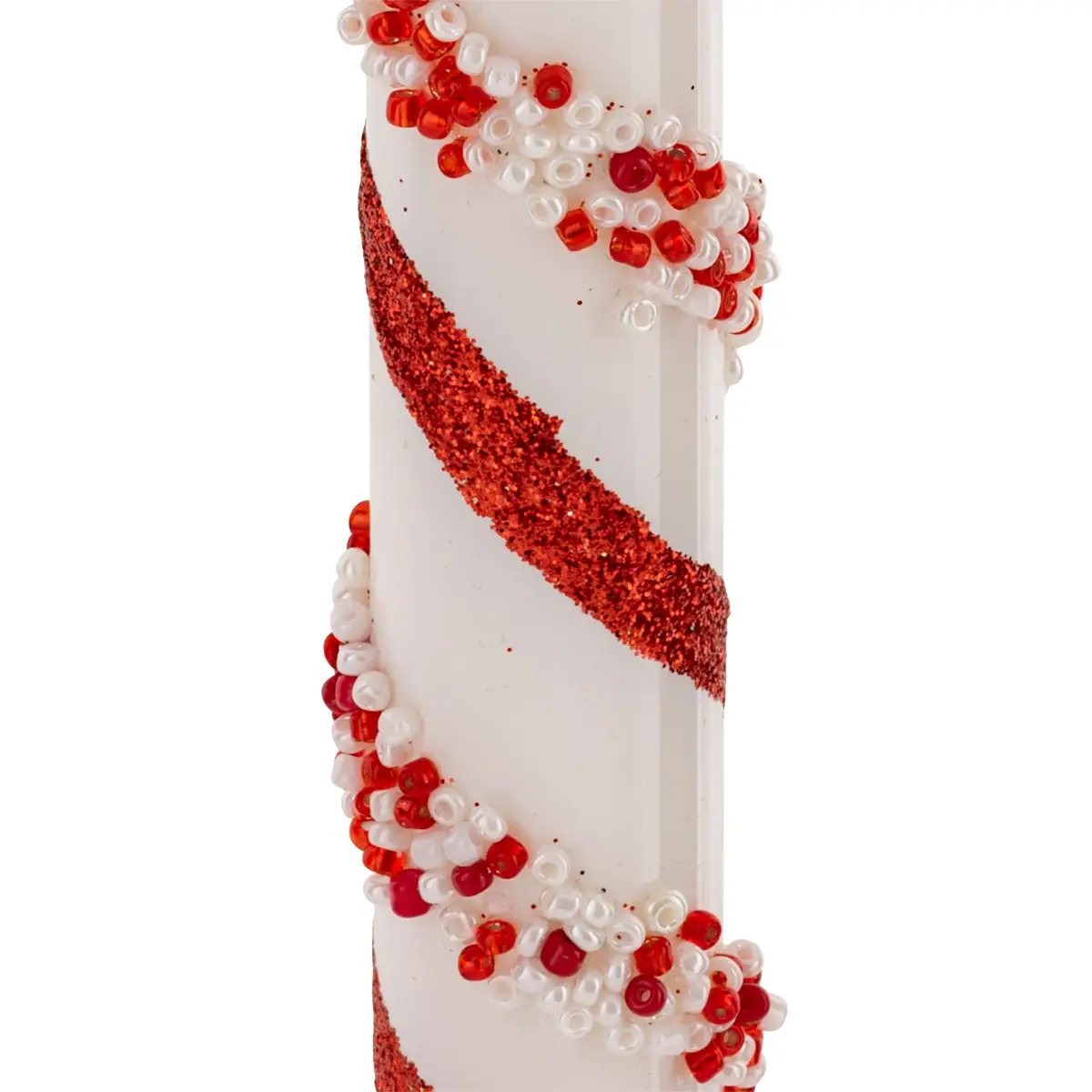 Christmas Ornament Glass Candy Cane (White, H. 15 cm)