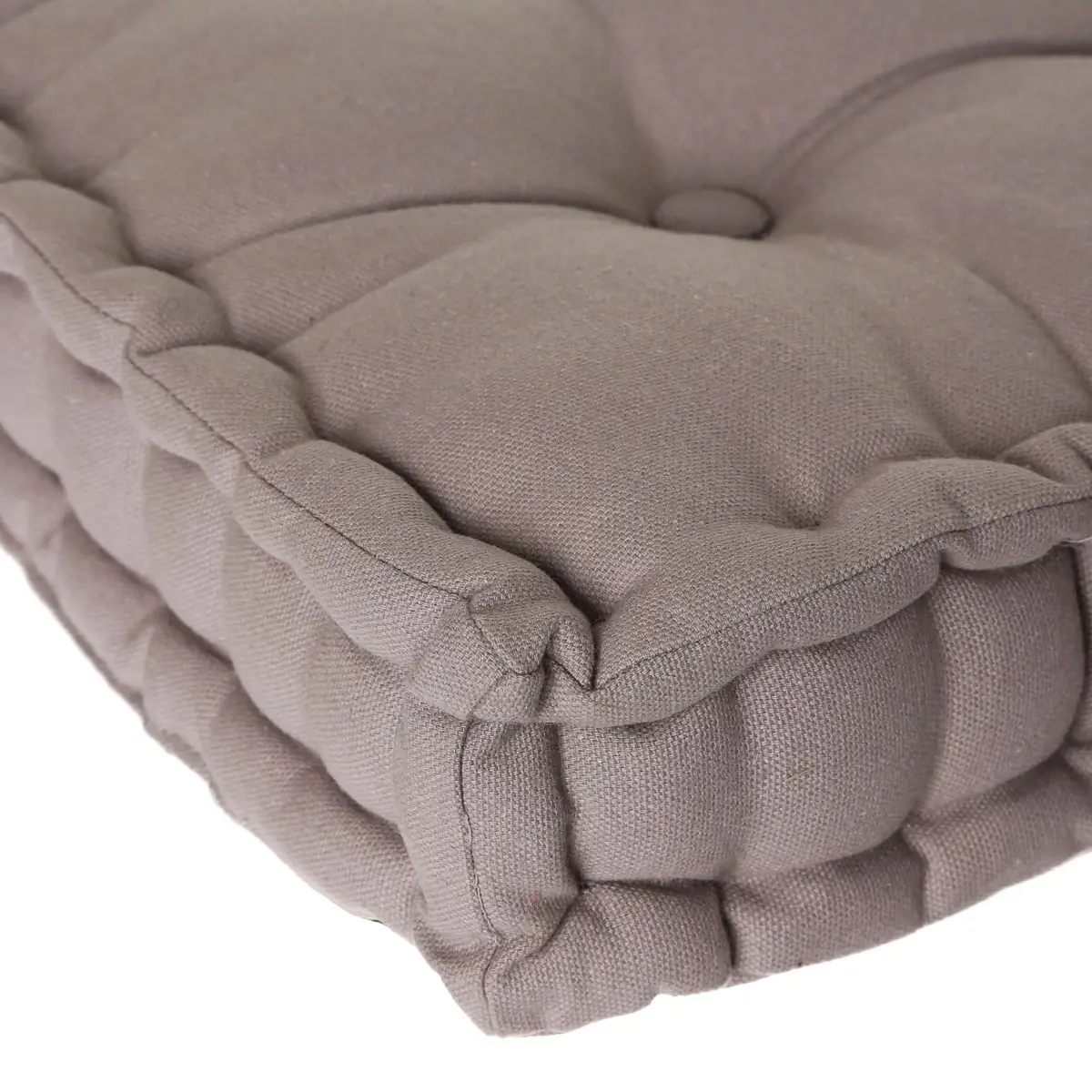 Atmosphera Cotton Floor Cushion (40 x 40 x 8 cm, Grey)