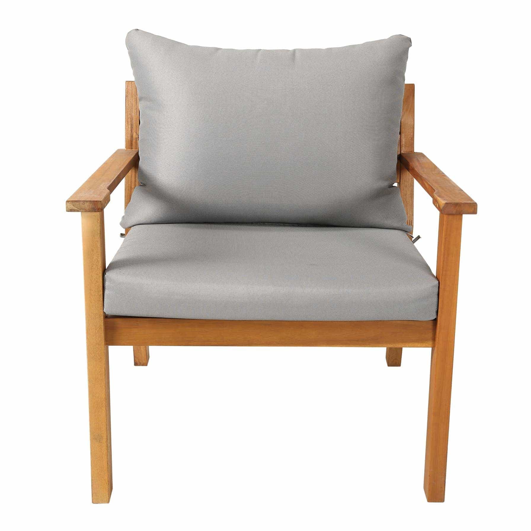 Denia 4-Seater Acacia Wood Sofa Set W/ Cushions GoodHome (4 Pc.)