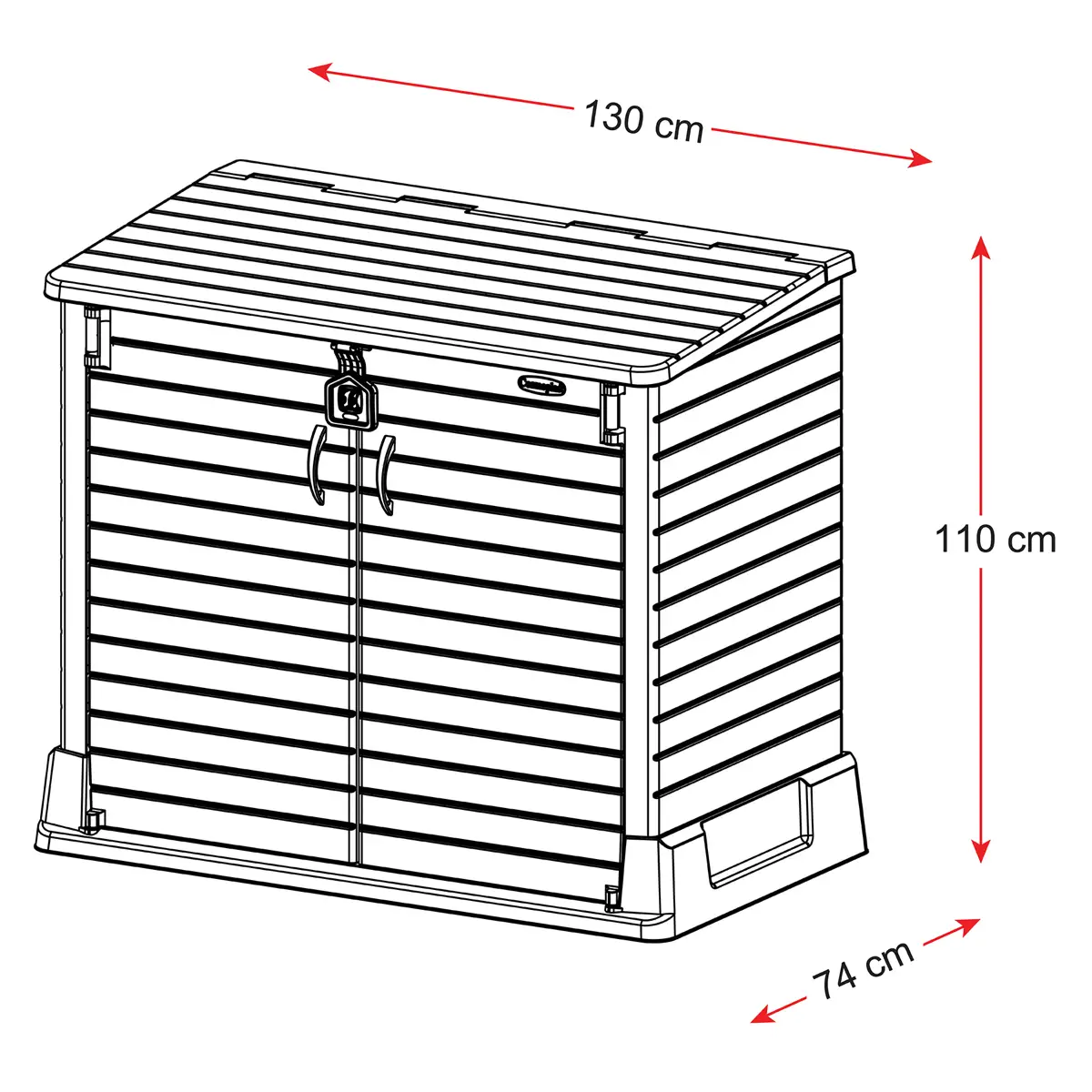 Cosmoplast Cedargrain Storage Shed (850 L)