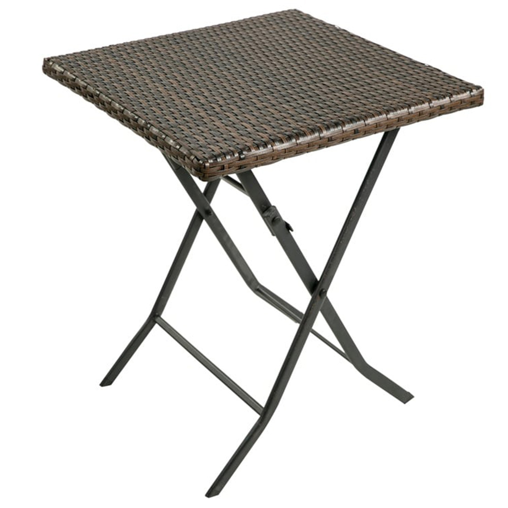 Florence 2-Seater Rattan Folding Bistro (Dark Brown)