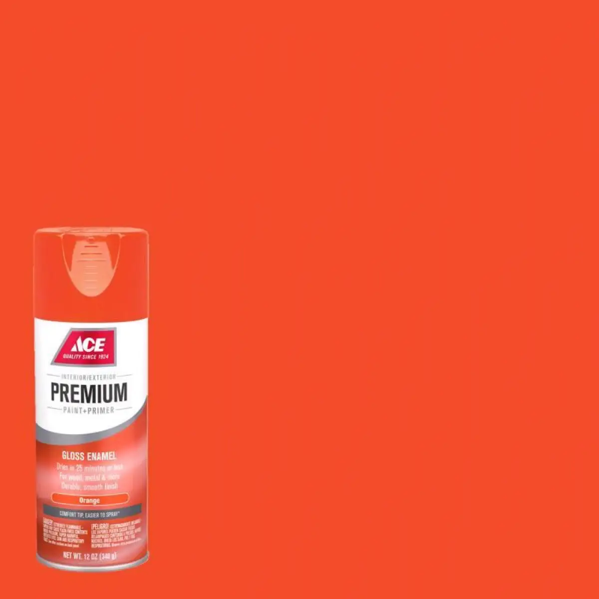 Ace Premium Gloss Orange Paint + Primer Enamel Spray 345g