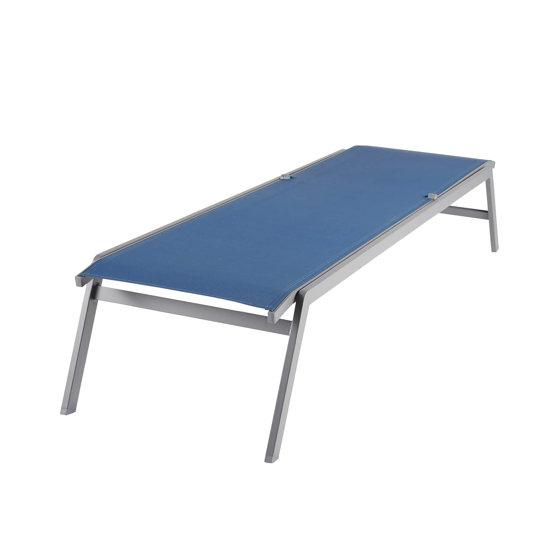 Batz Aluminum Sun Lounger GoodHome (195 x 59 x 92.5 cm, Blue)
