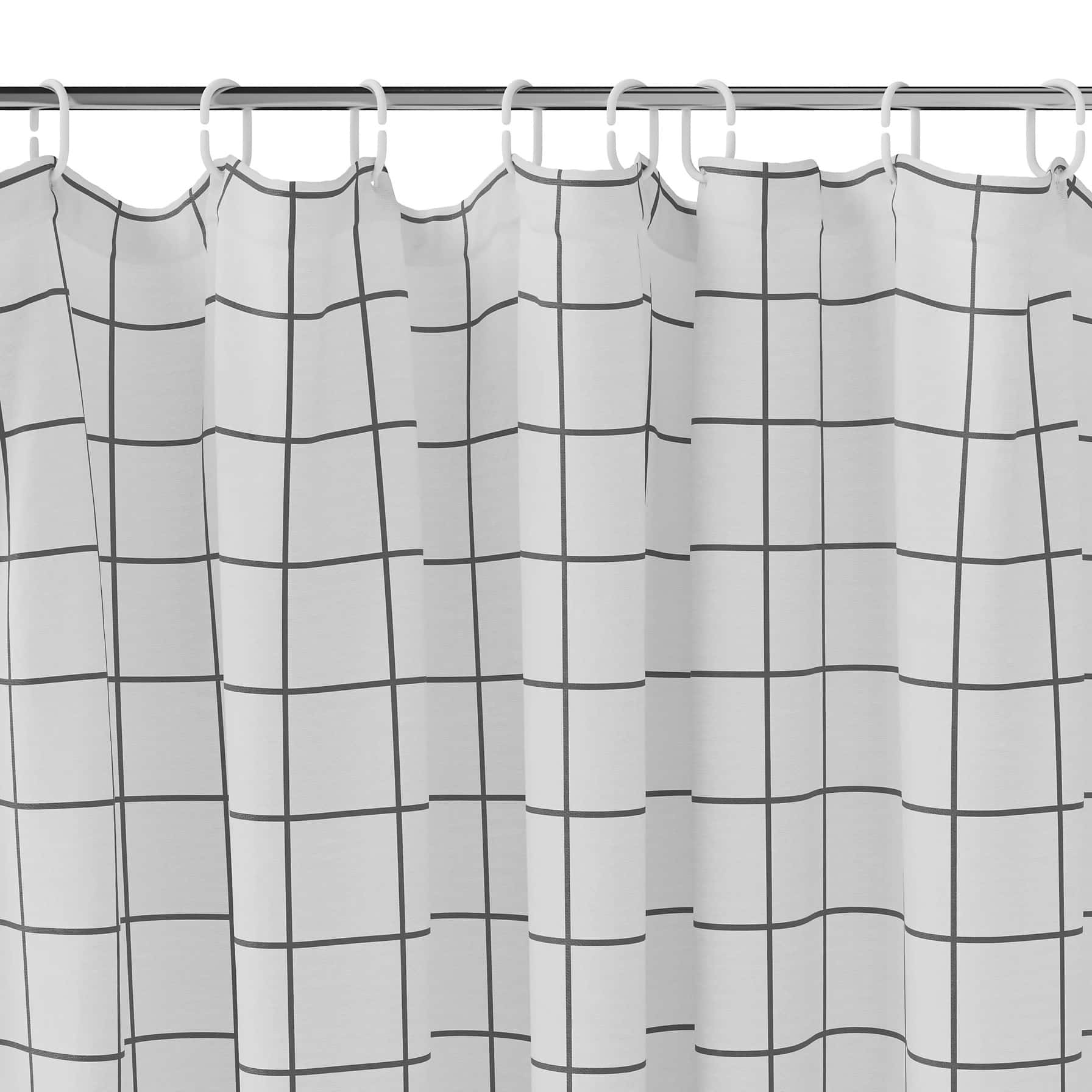 GoodHome Aetna Polyester Shower Curtain (1800 x 1800 mm)