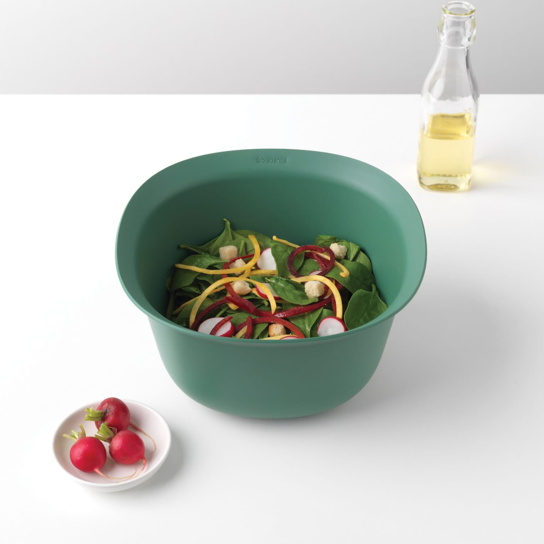 Brabantia Tasty+ Silicone Mixing Bowl (3.2 L, 25 x 25 x 13.5 cm) 