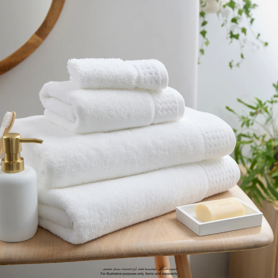 Kingsley Bloomsbury Bath Towel (White, 70 x 140 cm)