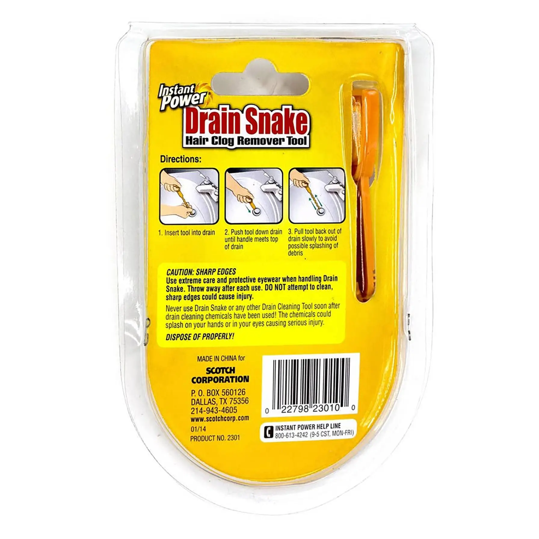 Instant Power Drain Snake Clog Remover (0.47 L)