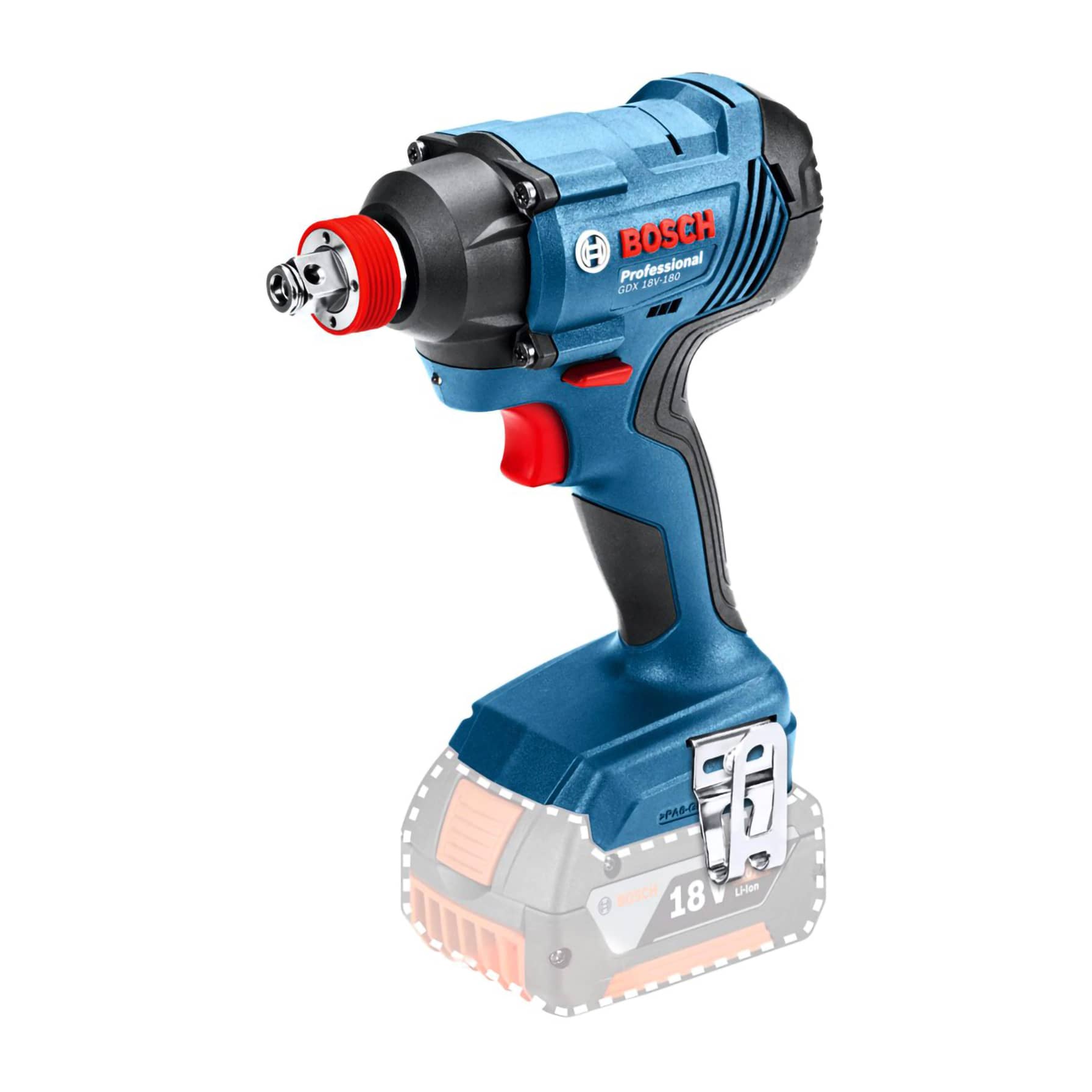 Bosch Cordless Impact Wrench W/Batteries & Charger, GDS 18V-400 (18 V) + Cordless Combi Impact Drill, GSB 185-LI (18 V)