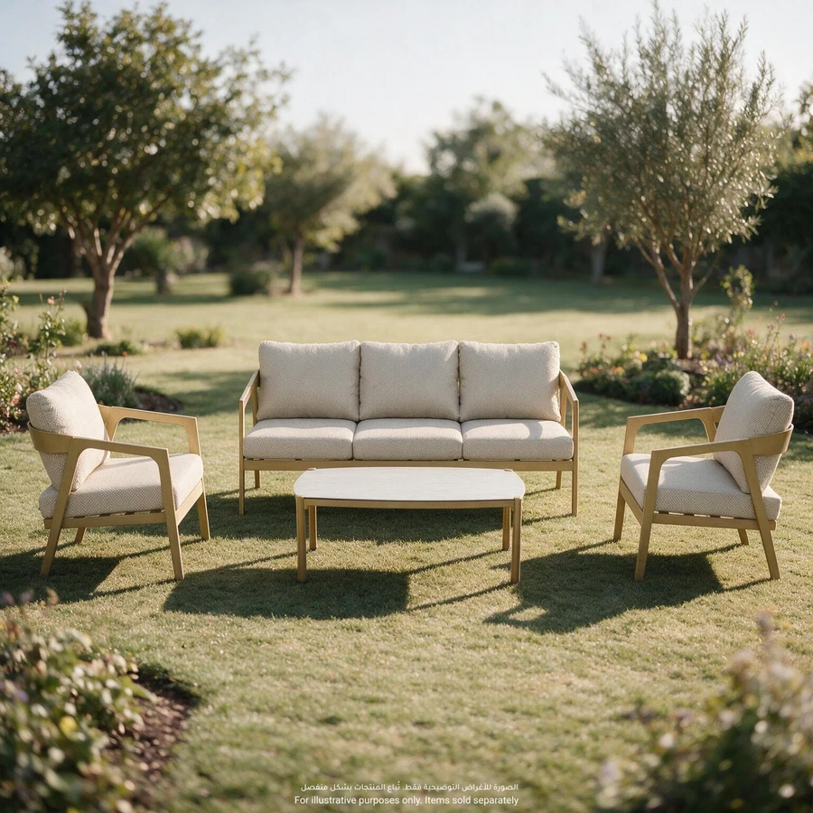 Nebraska 5-Seater Outdoor Aluminum Sofa Set (201 x 79 x 71 cm)