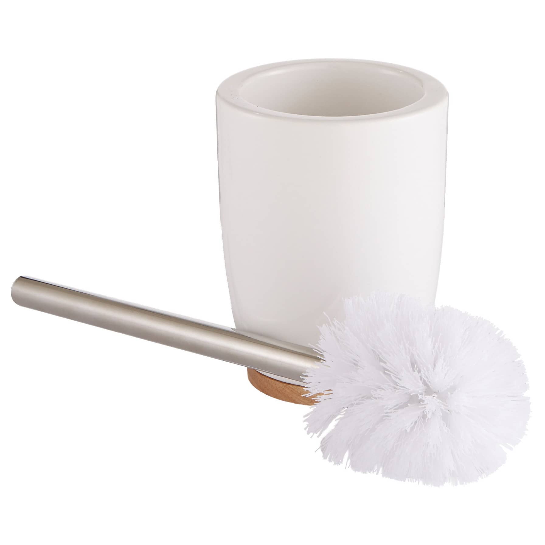 GoodHome Cervia Ceramic Toilet Brush & Holder (108 x 410 x 108 mm)