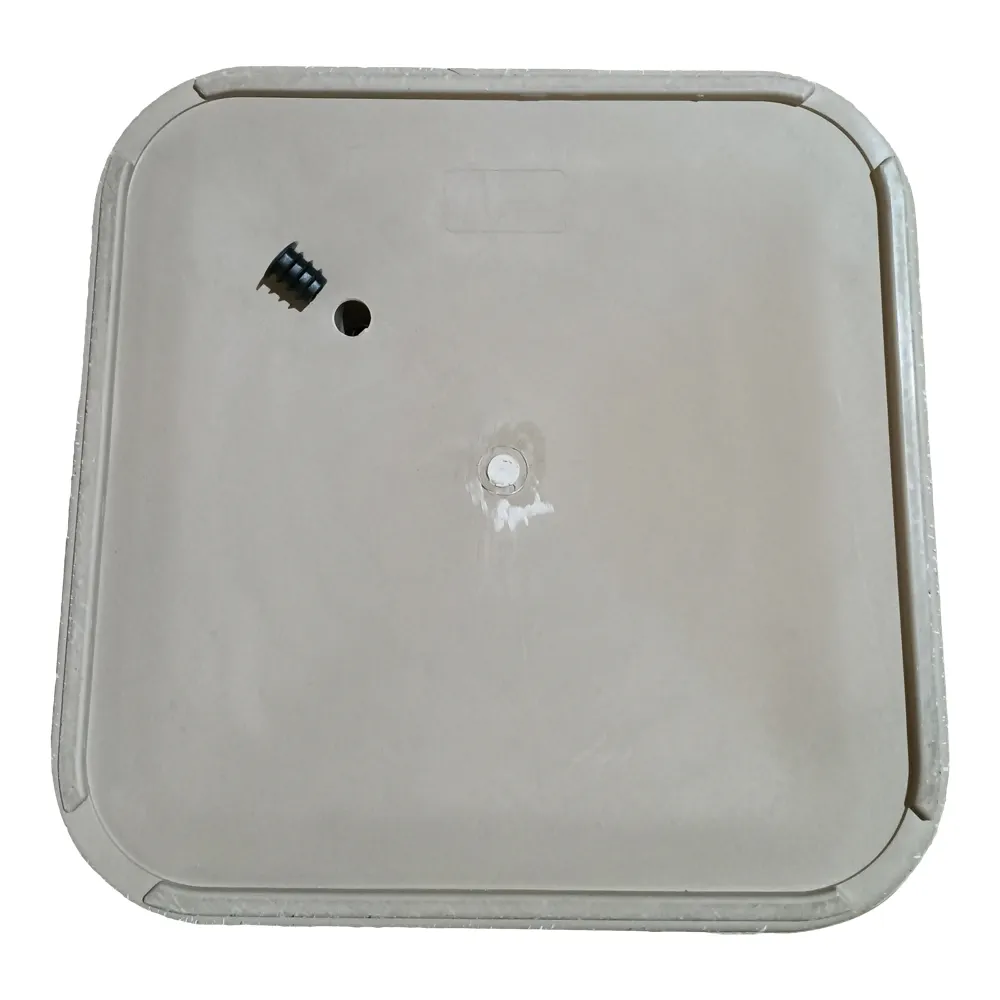 Verve Rough Square Plastic Pot (35 cm, Beige)