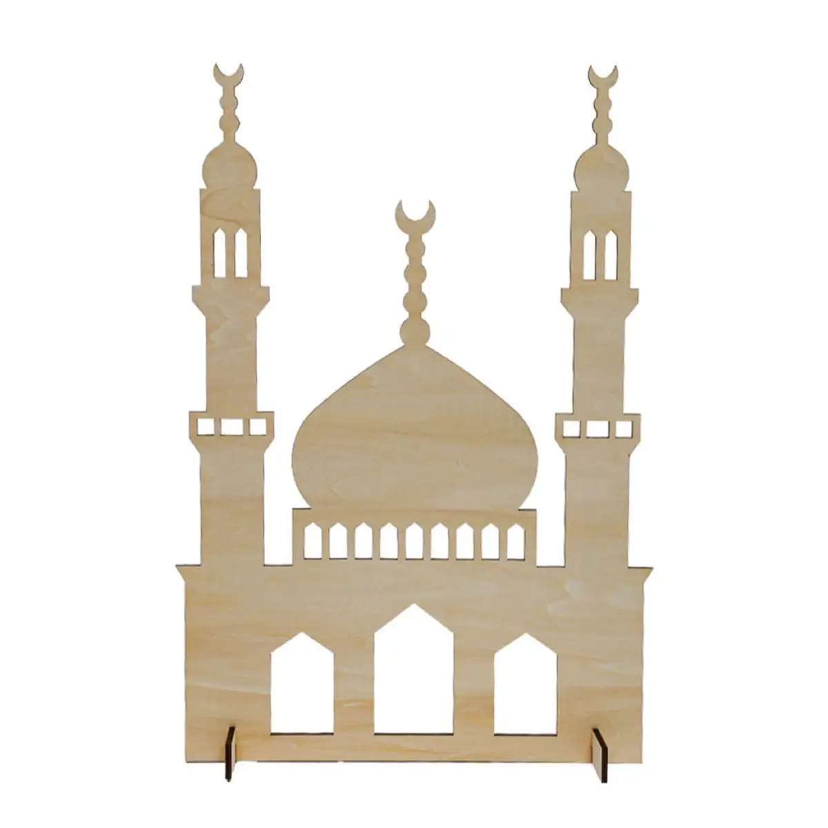 Hilalful Wooden Mosque Standing Display (40 x 27.5 cm)