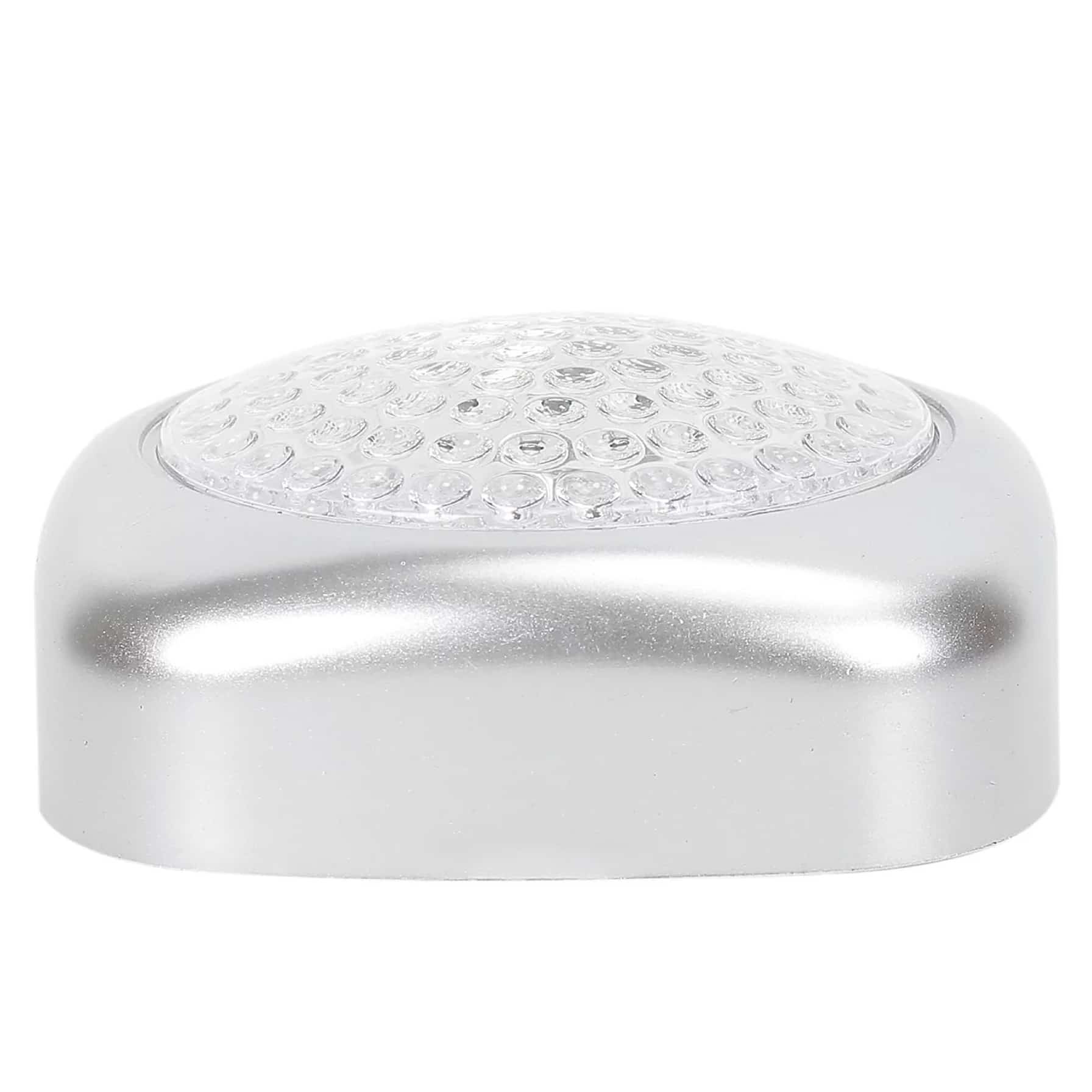 Diall LED Push Light W/Battery (0.2 W, White, 3 Pc.)