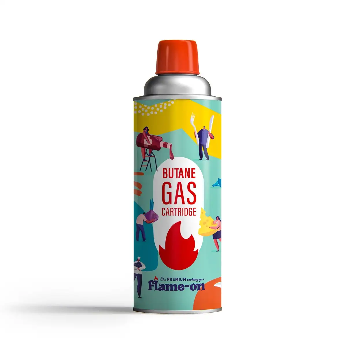 Flame-on Butane Cooking Gas Pack (4 Pc.)