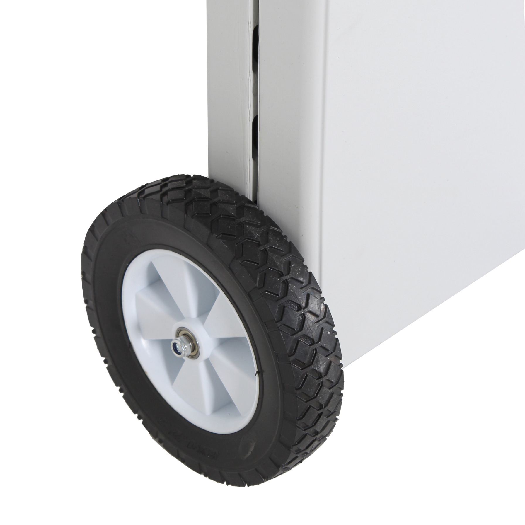 Creative 2-in-1 Plastic & Steel Outdoor Rolling Table (182.88 x 74.42 x 73.91 cm, White)