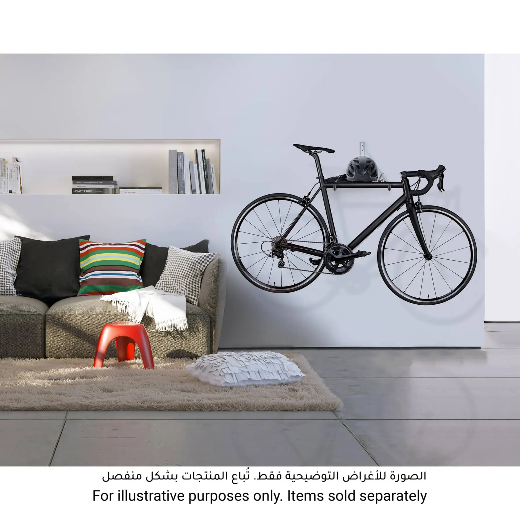 Delta Single Bike Wall Mount Rack W/Shelf