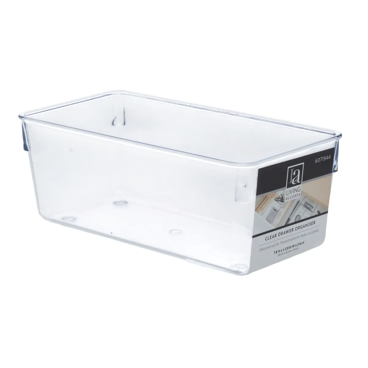 Living Accents Narrow Drawer Organiser (Small, 20 x 10 x 7.8 cm)