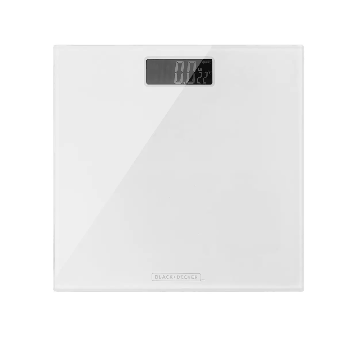 Black+Decker Digital Bathroom Scale (28 x 28 x 2.2 cm, White)