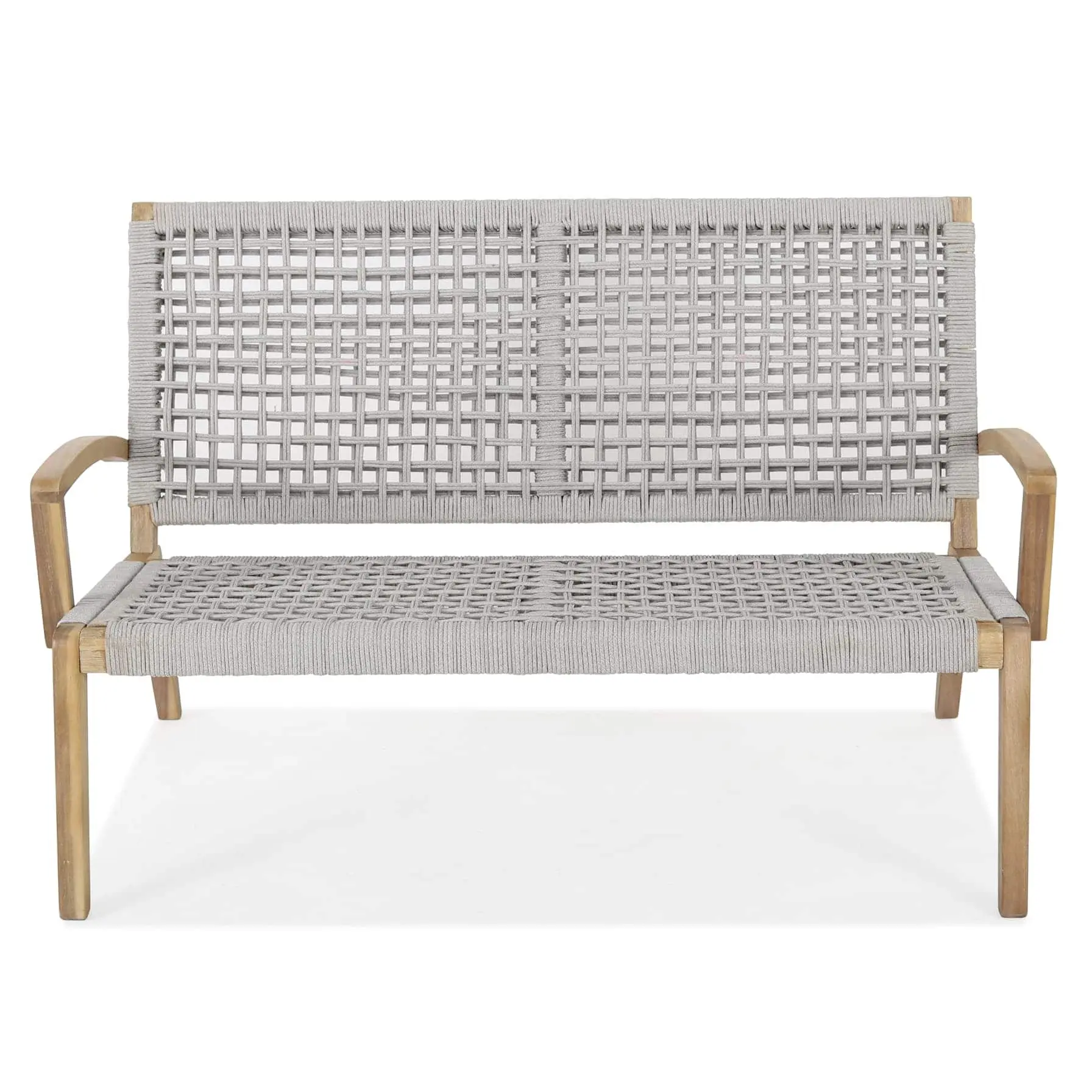 Vorupor 2-Seater Acacia & Rope Sofa (83.5 x 135.5 x 84 cm)