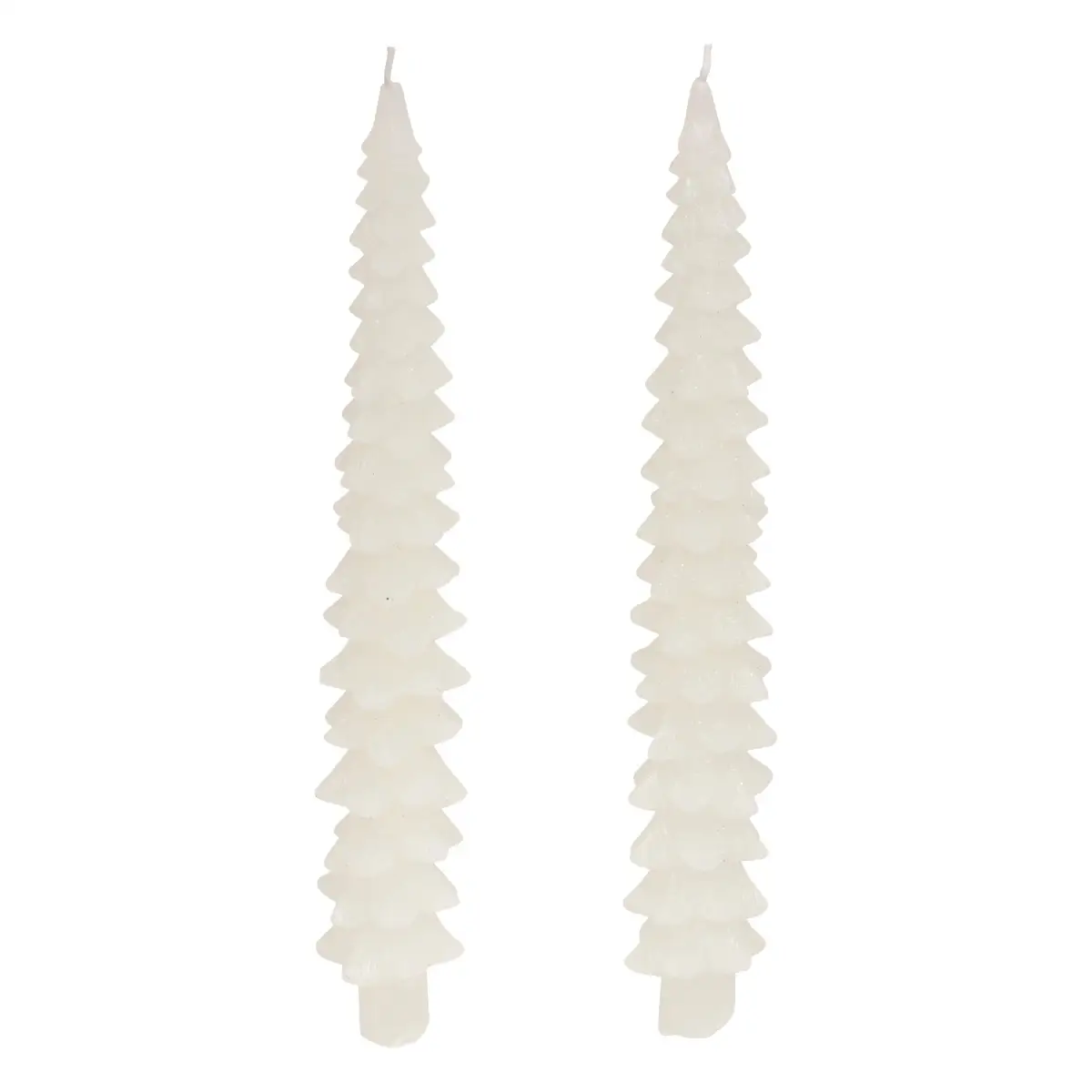 Tree Taper Candle (White, D. 4 x H 25 cm, 2 Pc.)