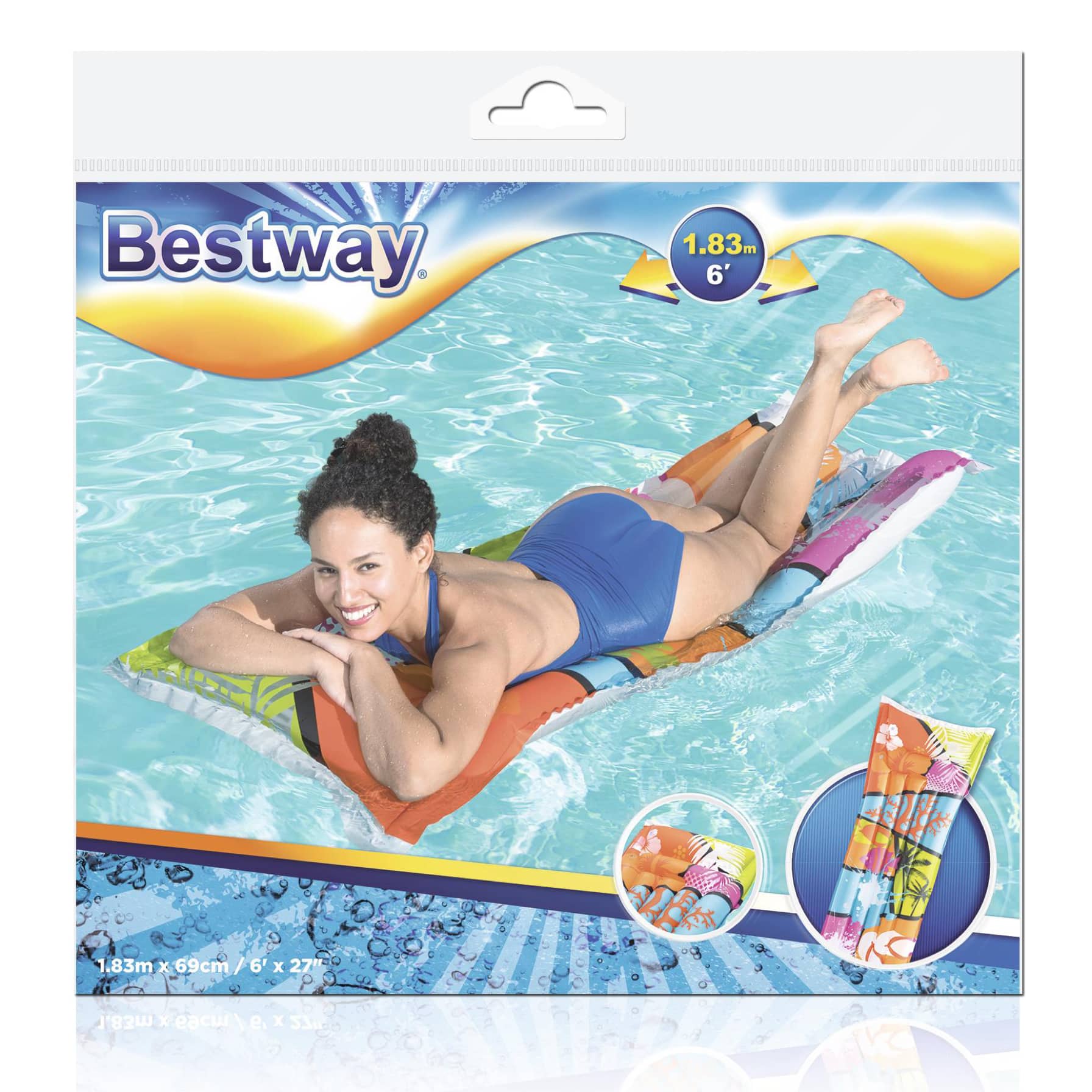 Bestway Airmat Fashion (170 x 54 x 15 cm, Assorted Designs/Colors)