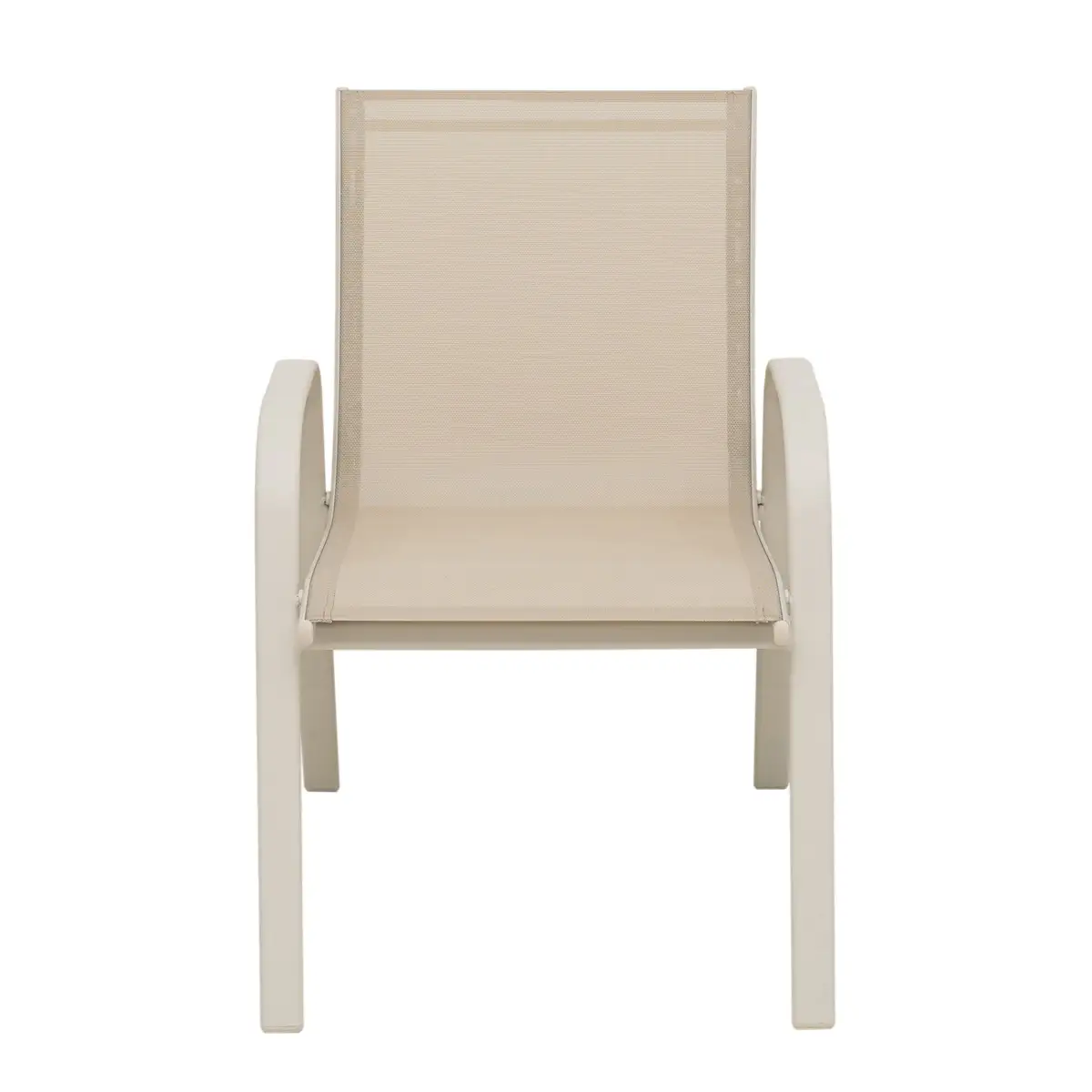 Eon Sling Steel Dining Chair (65 x 55 x 81 cm, Beige)