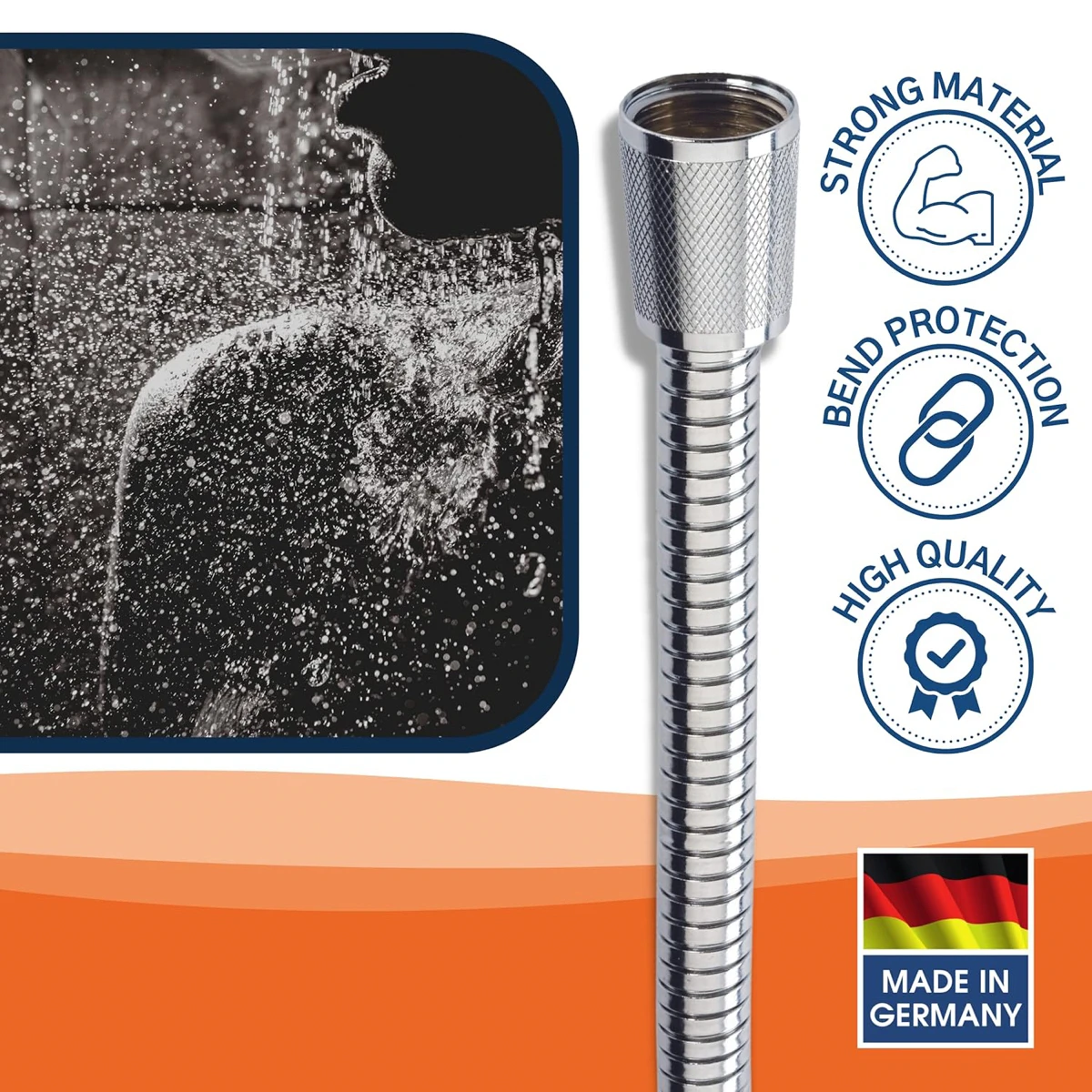 Kistenmacher Safety Stainless Steel Shower Hose (175 cm)