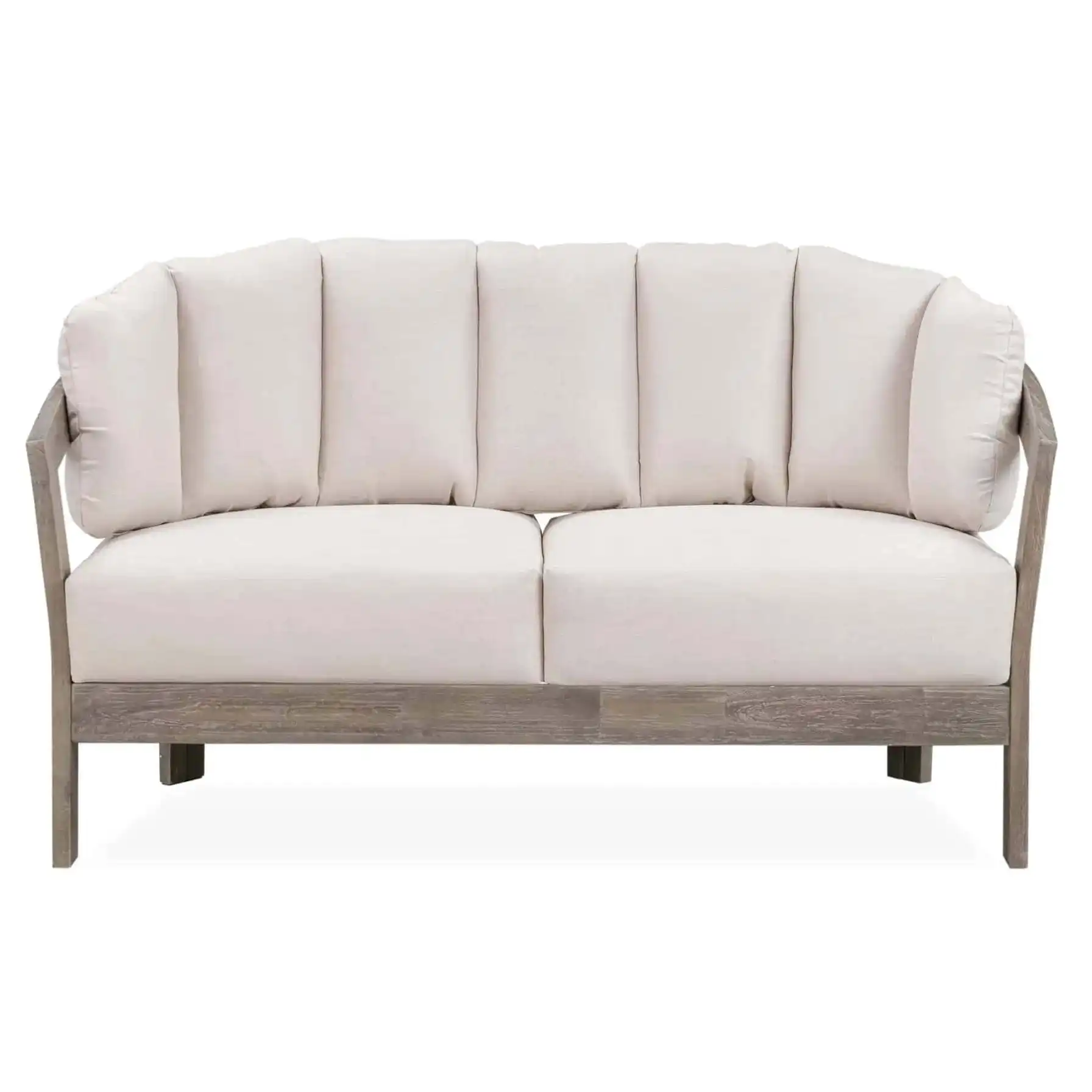 Bridgeport 2-Seater Acacia Wood Outdoor Sofa (167 x 91 x 80 cm)