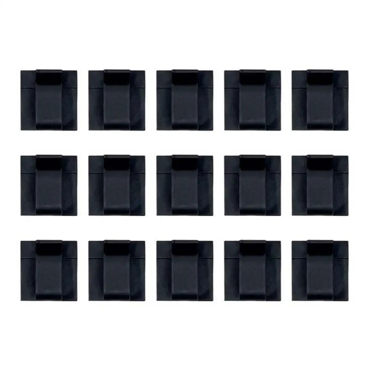 Wrap-It Adhesive Cable Guides Pack (Black, 15 Pc.)