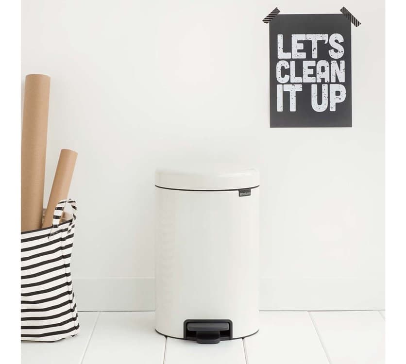 Brabantia NewIcon Pedal Bin (White, 12 L)