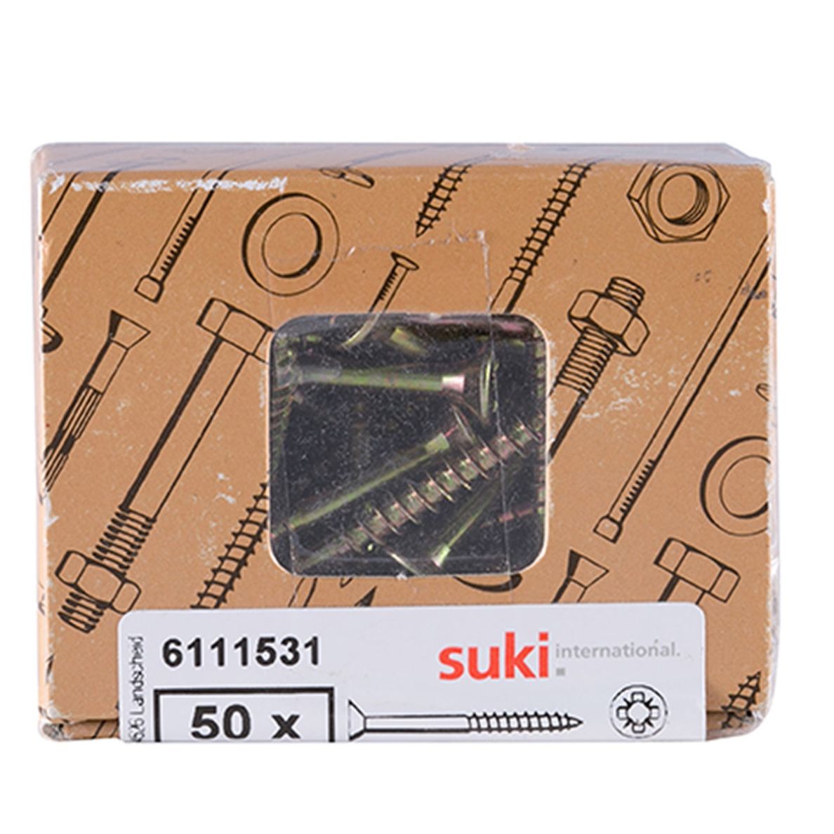 Suki Pozidriv Chipboard Screws (4 x 40 mm, Pack of 50)