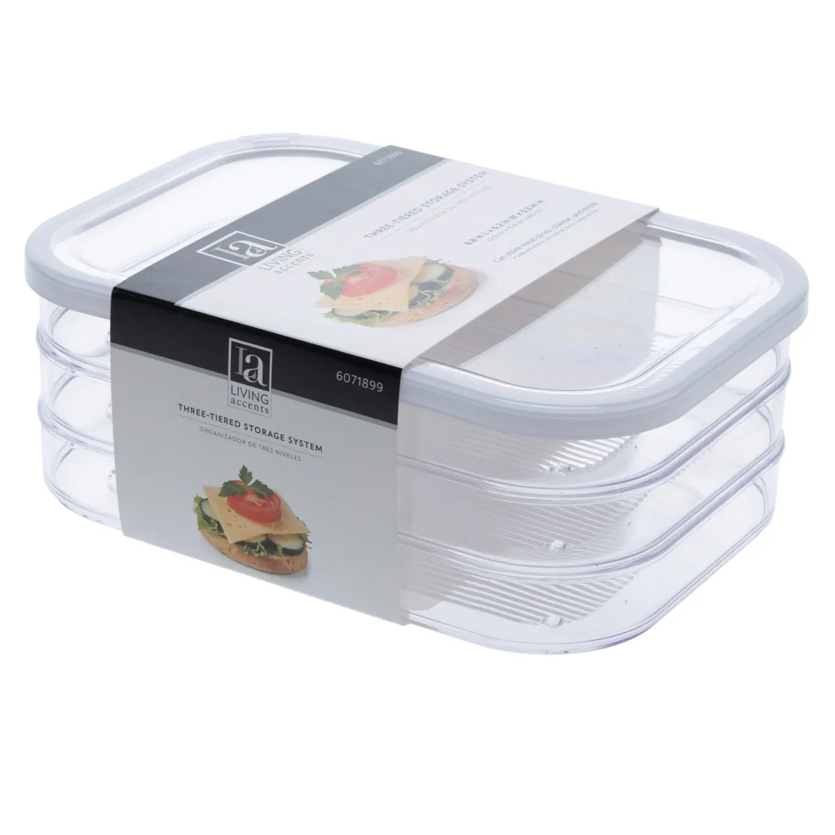 Living Accents 3-Layer Topping Container (22.5 x 15.8 x 8.5 cm)