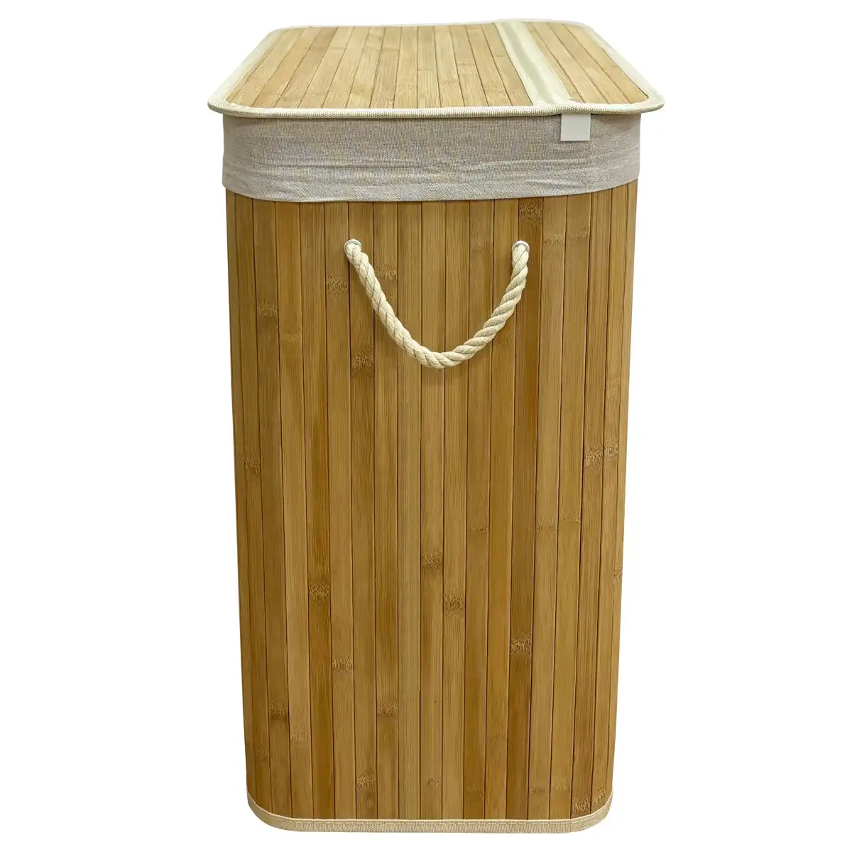 Foldable Bamboo Laundry Basket (32 cm, Natural)