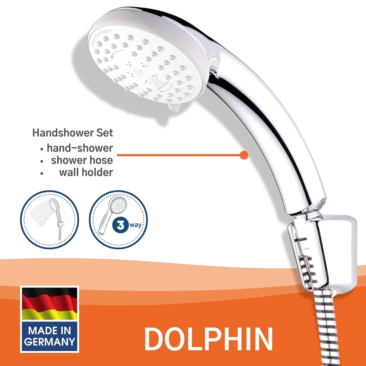 Kistenmacher Dolphin Hand Shower Set W/Hose