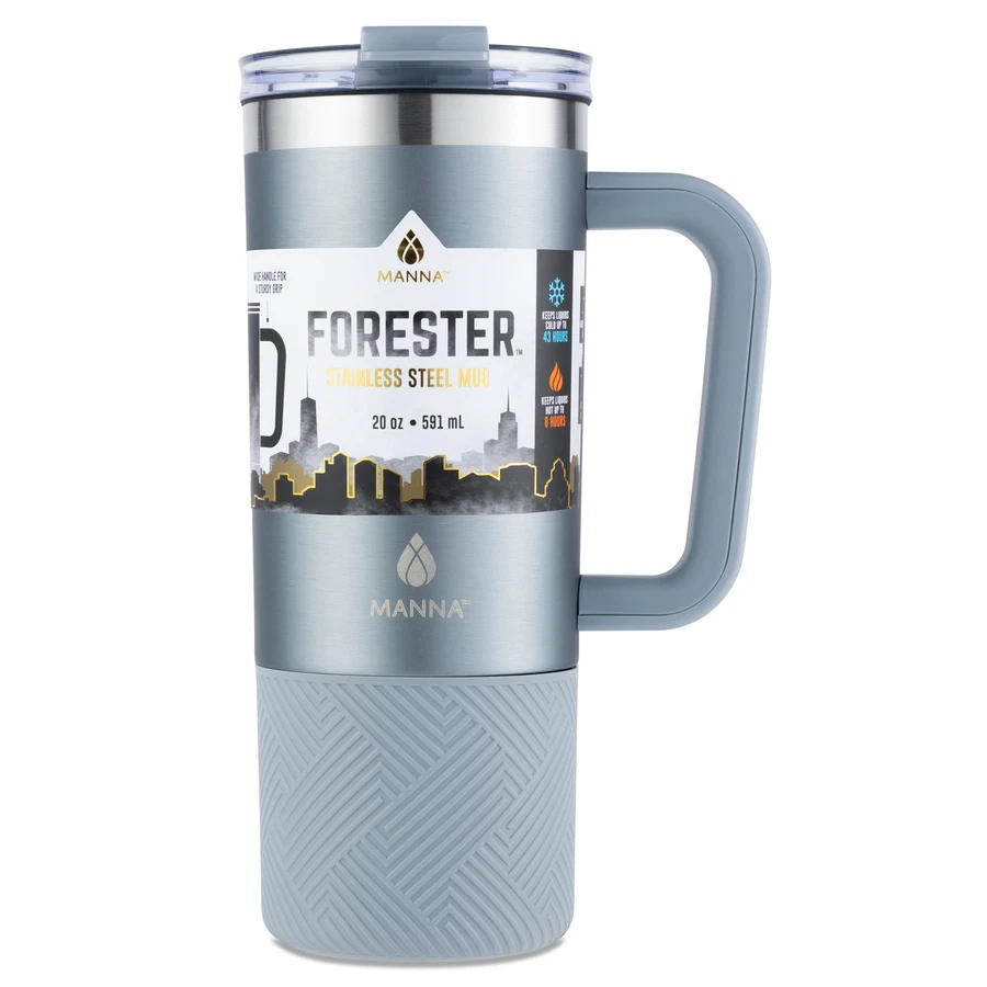 Manna Forester Stainless Steel Water Bottle (Tweedia Matte, 591 ml)