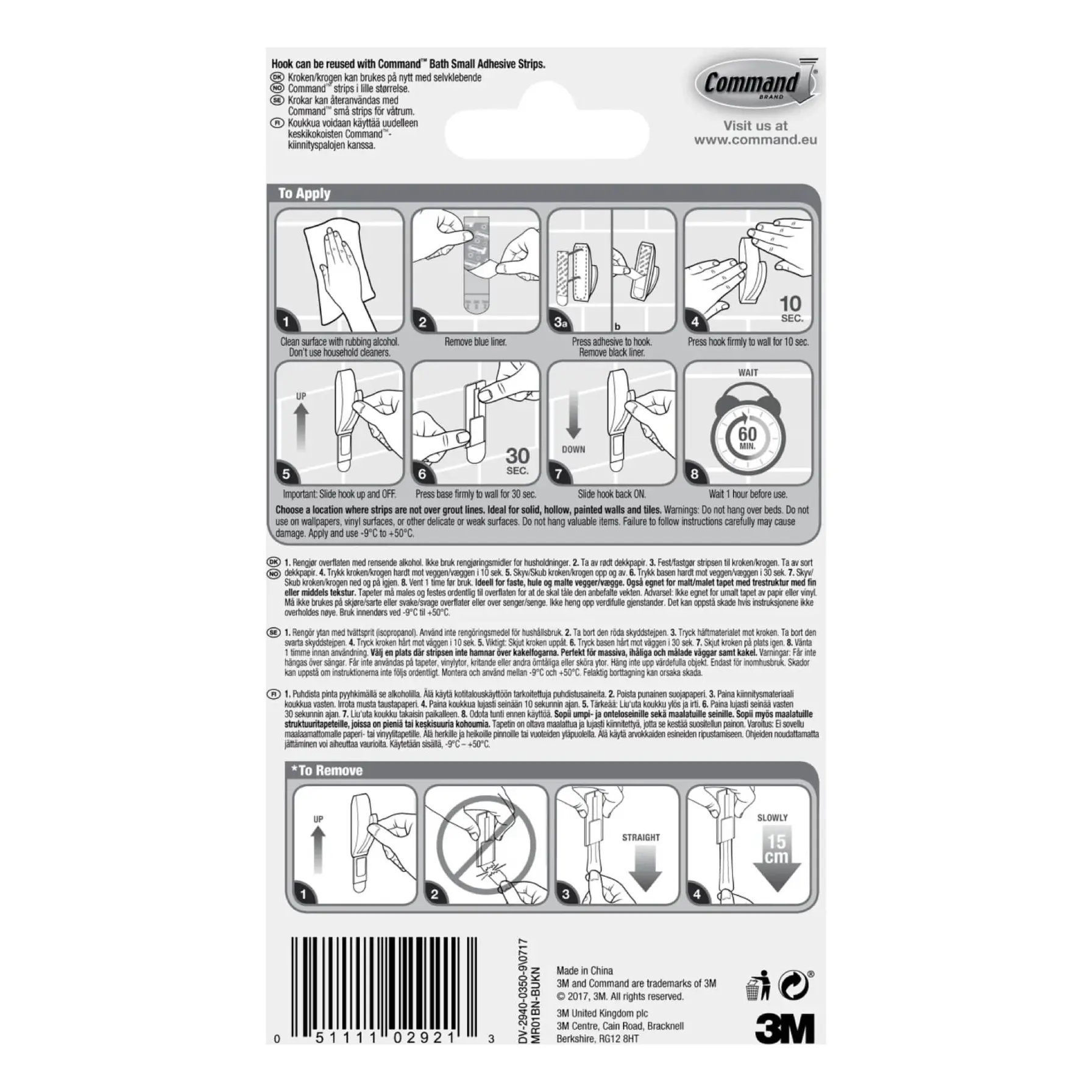 3M Command Modern Reflections Small Bathroom Hook