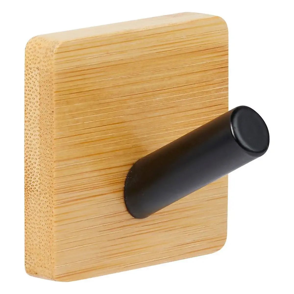 5Five Stiky Adhesive Bamboo Angle Hooks Set (2 Pc, Beige)