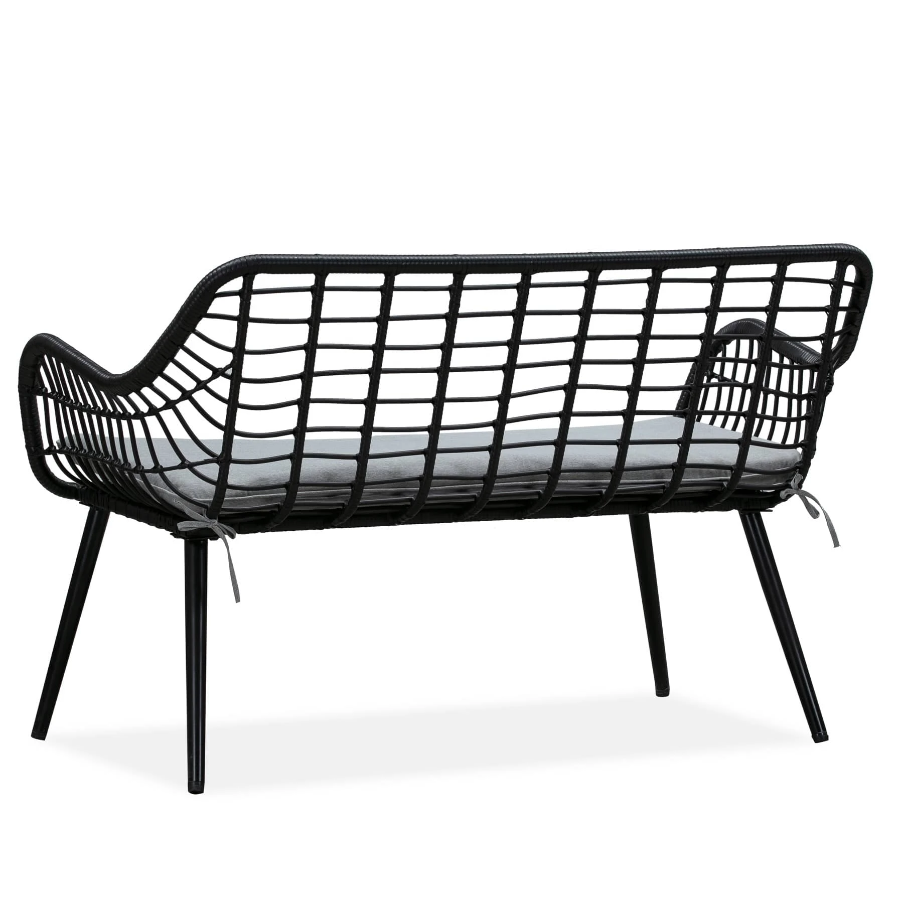 Cocoon 2-Seater Steel Wicker Sofa W/Cushion (129 x 67 x 79 cm)