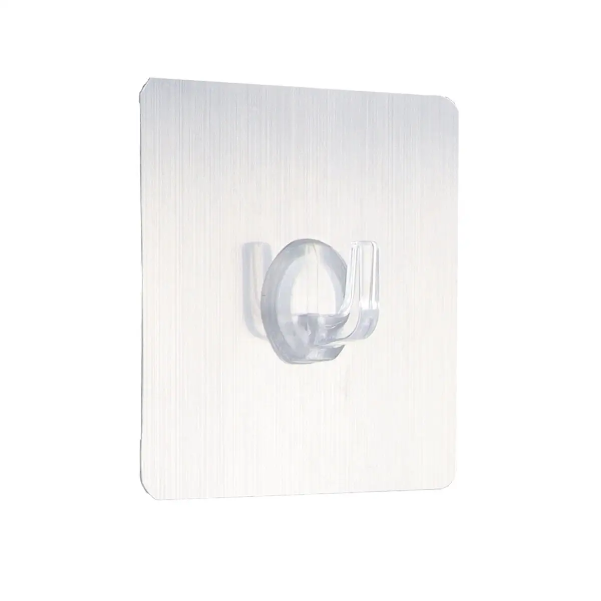 Tendance Square PS/PVC Adhesive Hook (Silver, 8 x 2 x 8 cm)