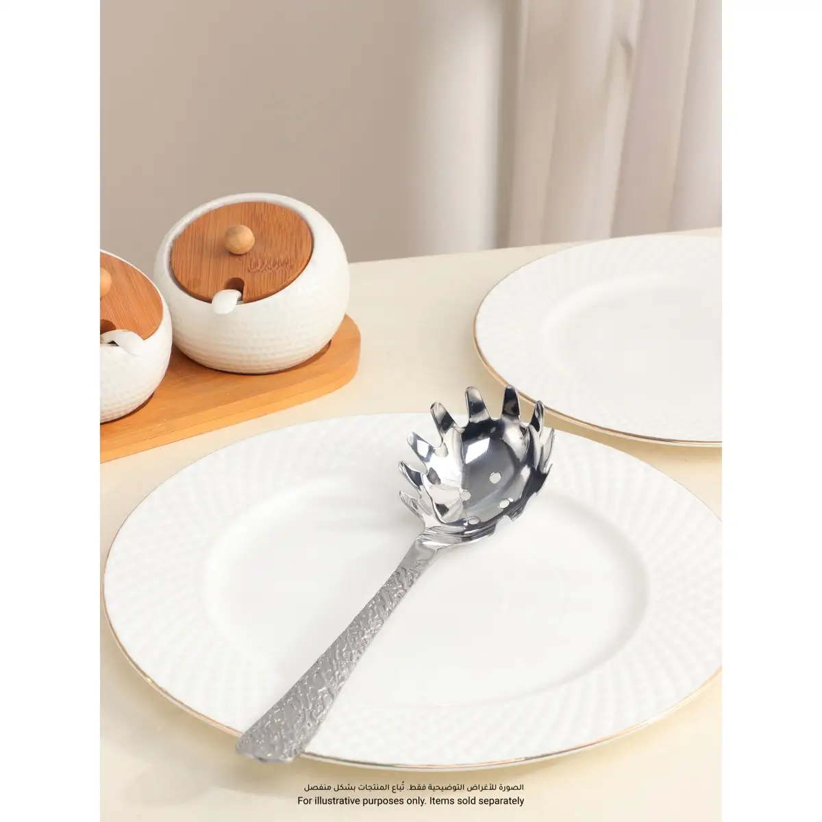 Orchid Artistic Stainless Steel Slotted Spaghetti Spoon