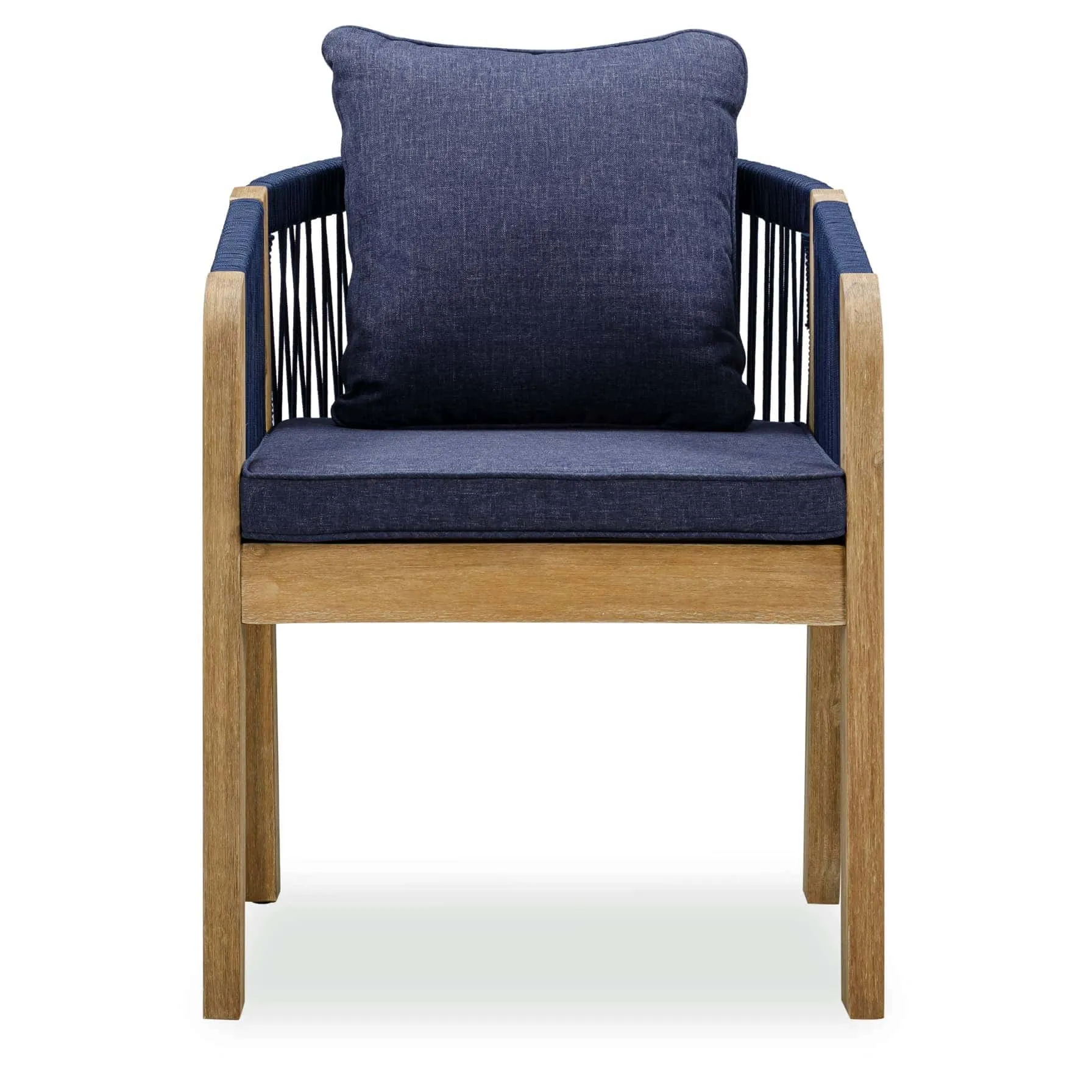 Almeria 1-Seater Acacia Wood Dining Chair W/Pillow (2 Pc.)